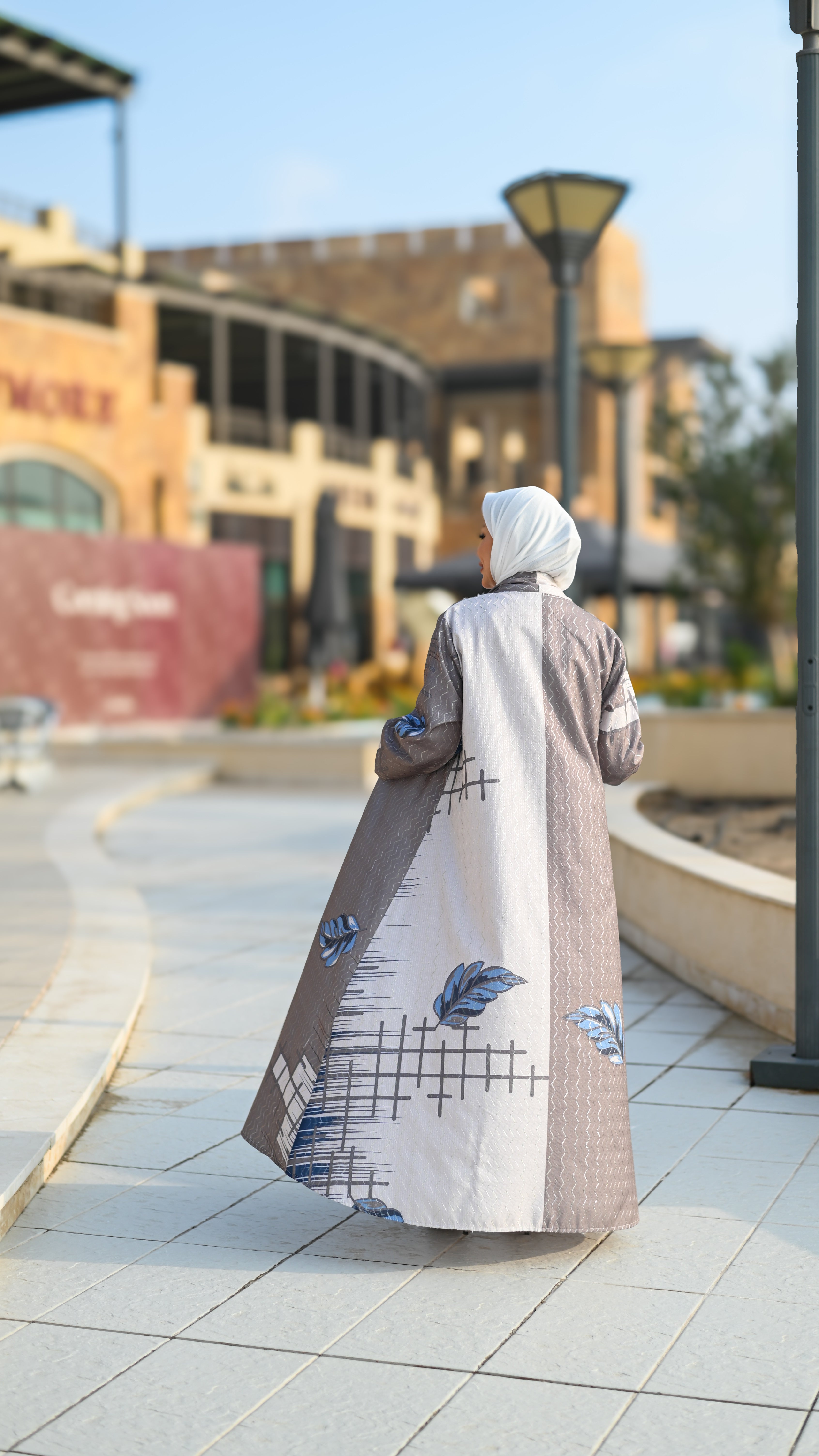 Buttoned Jacquard Dress – Patterned