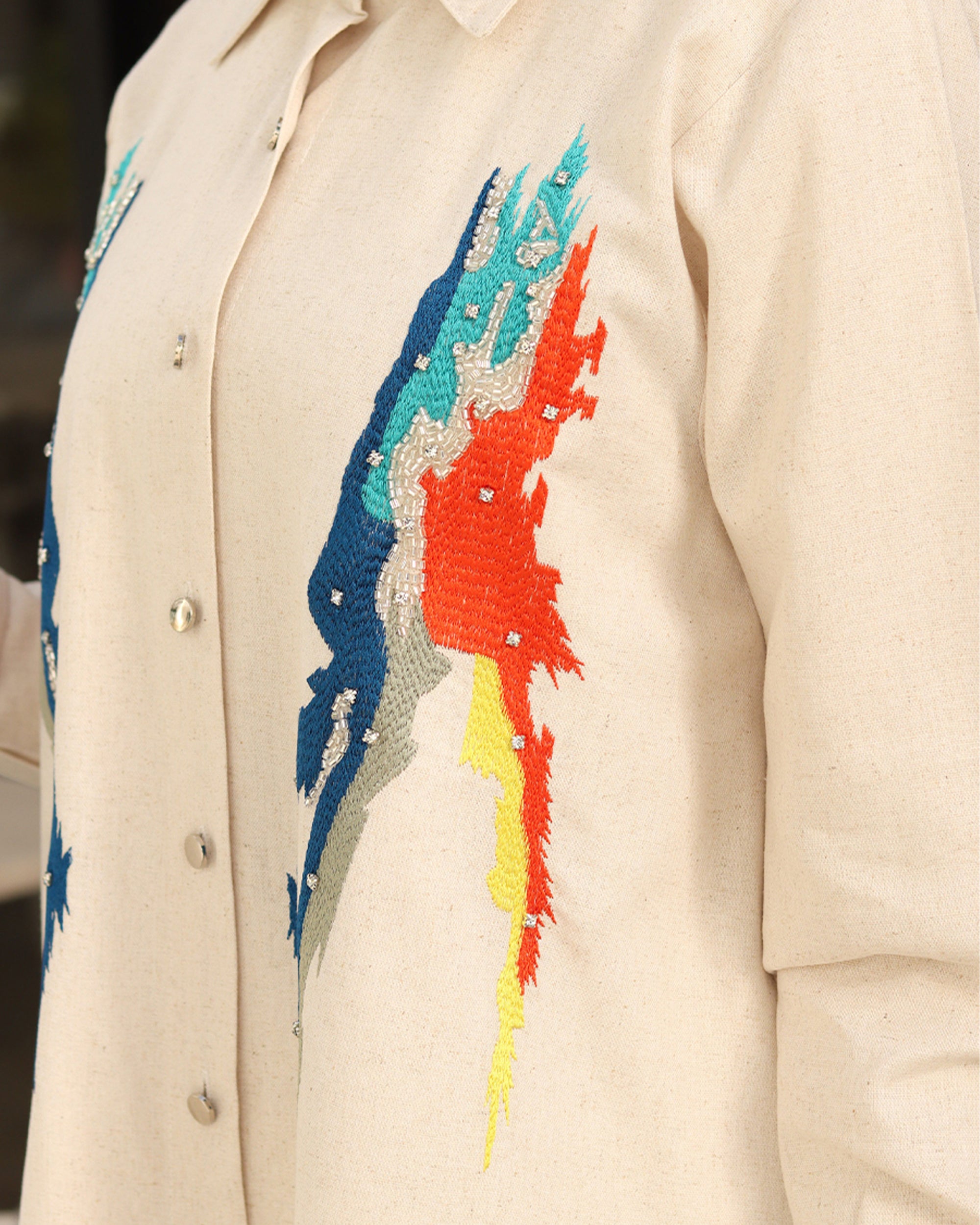 Art Stroke Linen Shirt
