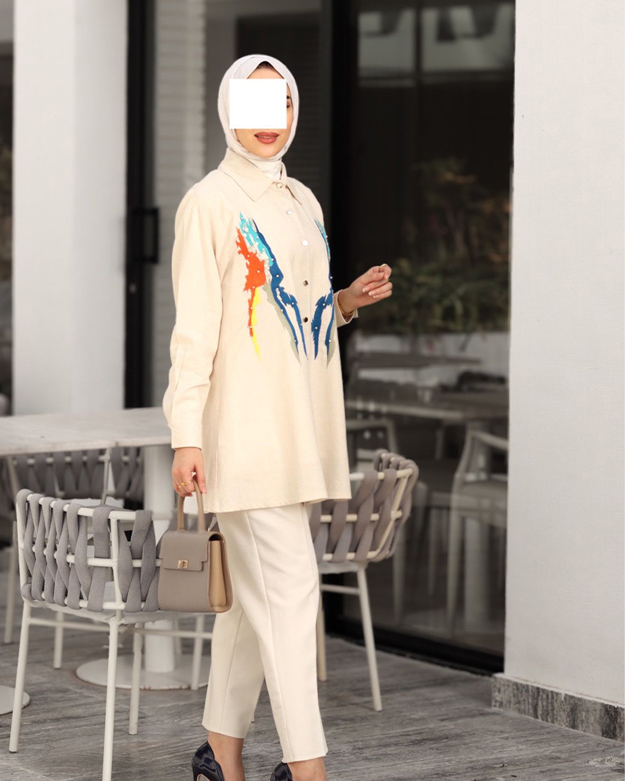 Art Stroke Linen Shirt