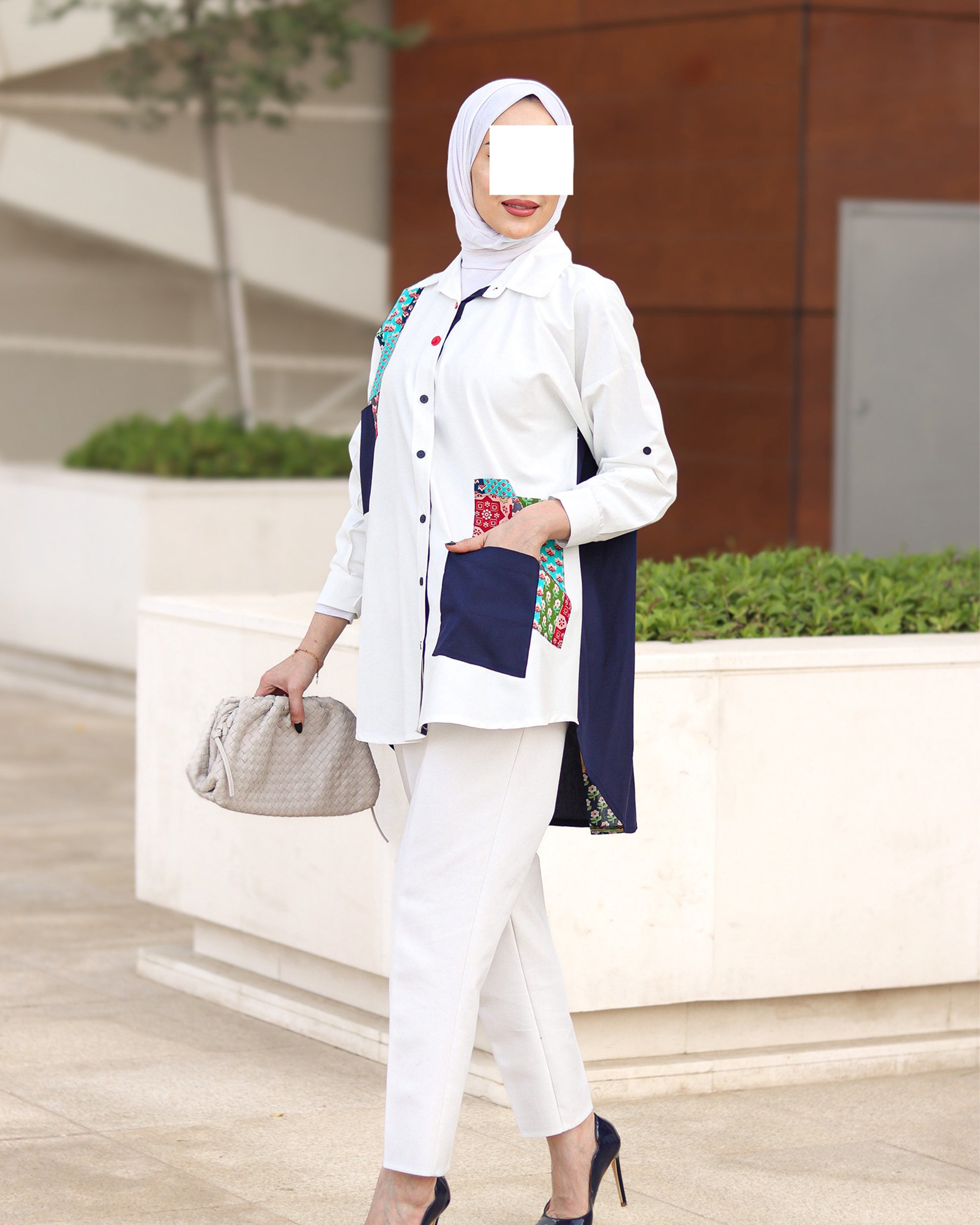 Mixed Print Poplin Shirt