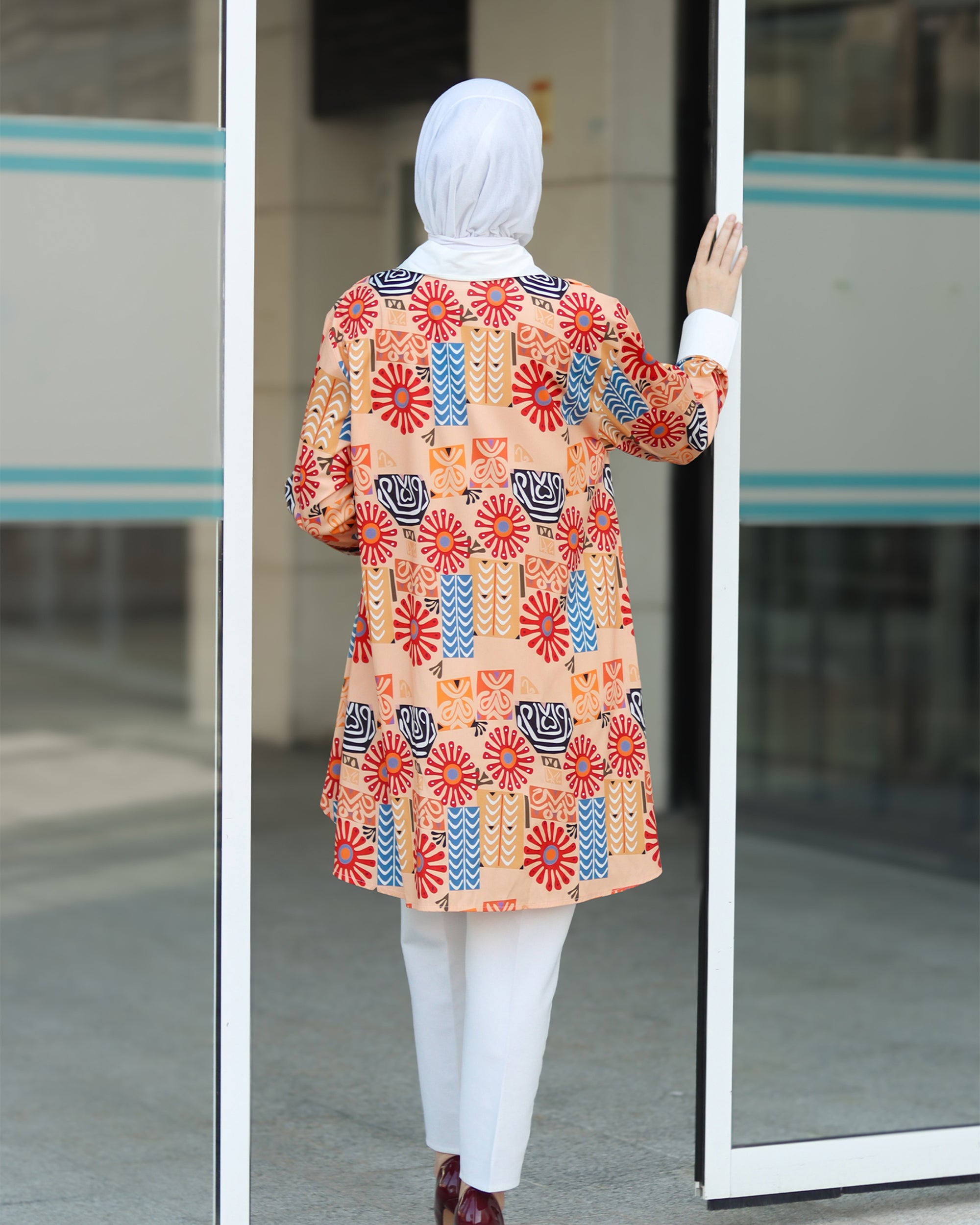 Peach Side Panel Shirt