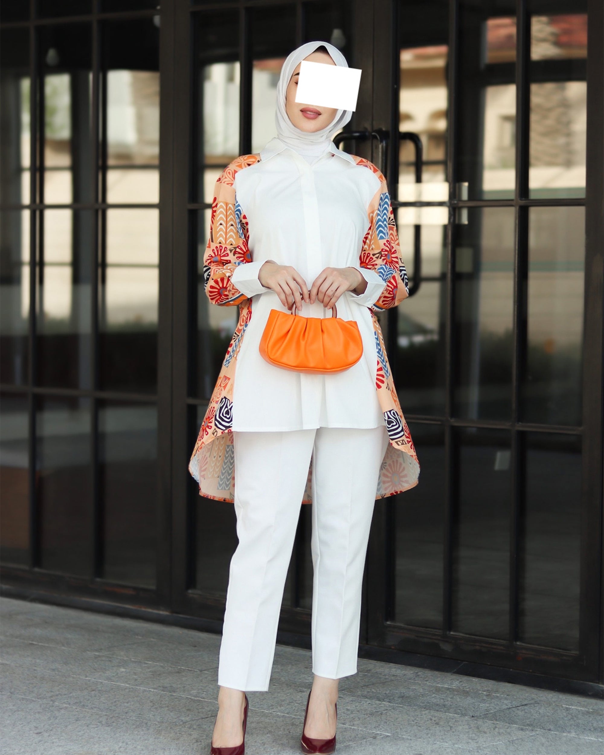 Peach Side Panel Shirt