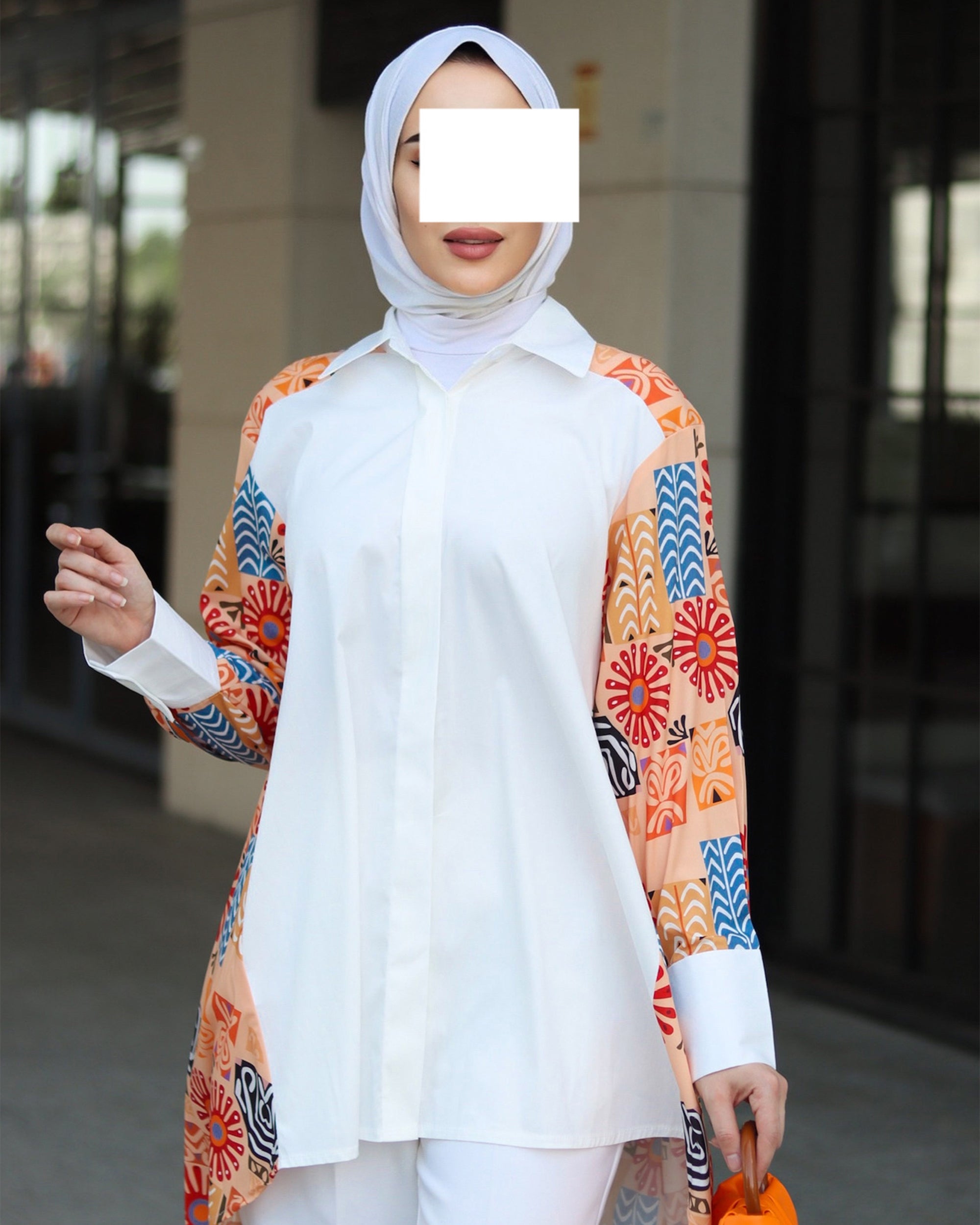 Peach Side Panel Shirt