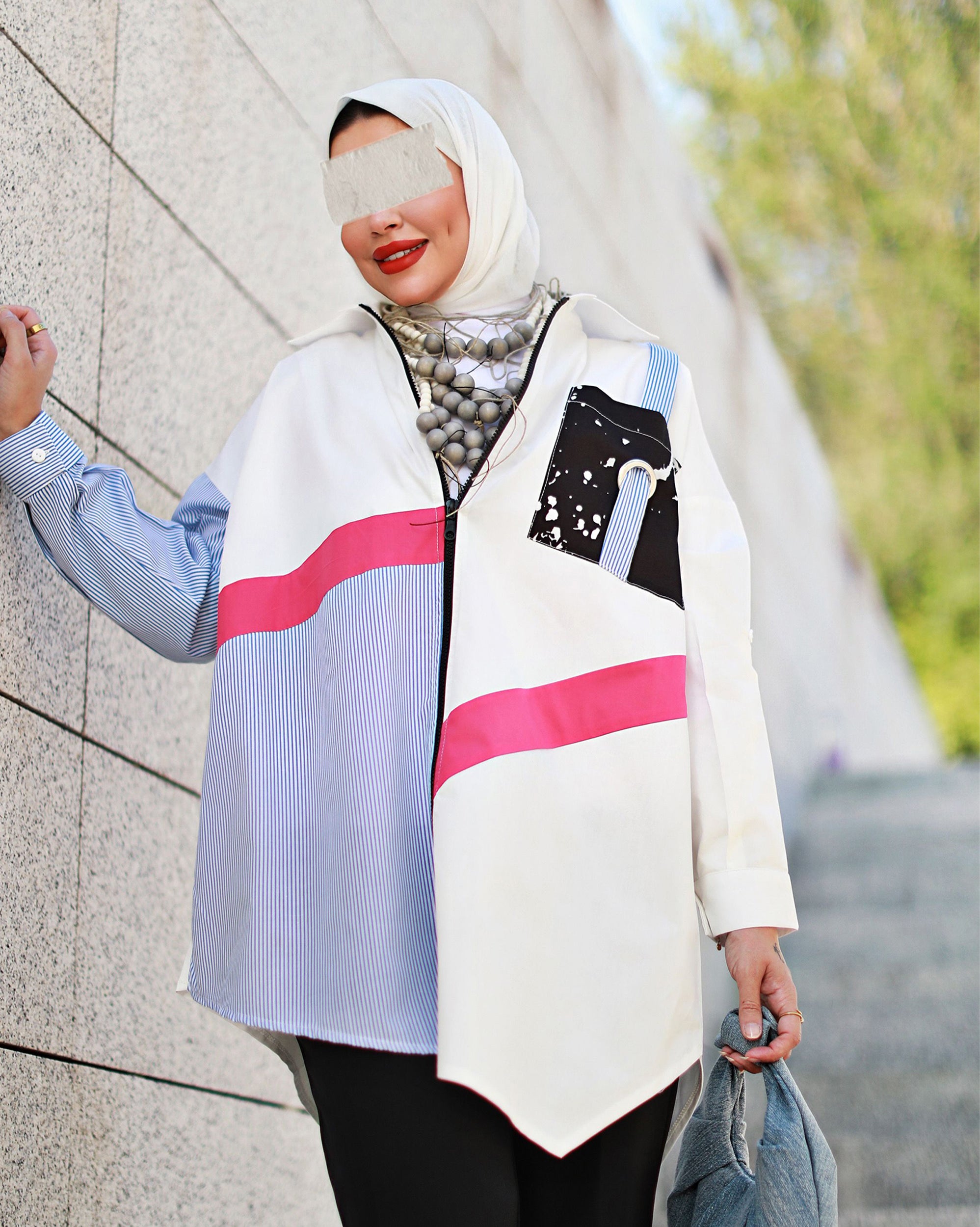 Colorblock Poplin Shirt