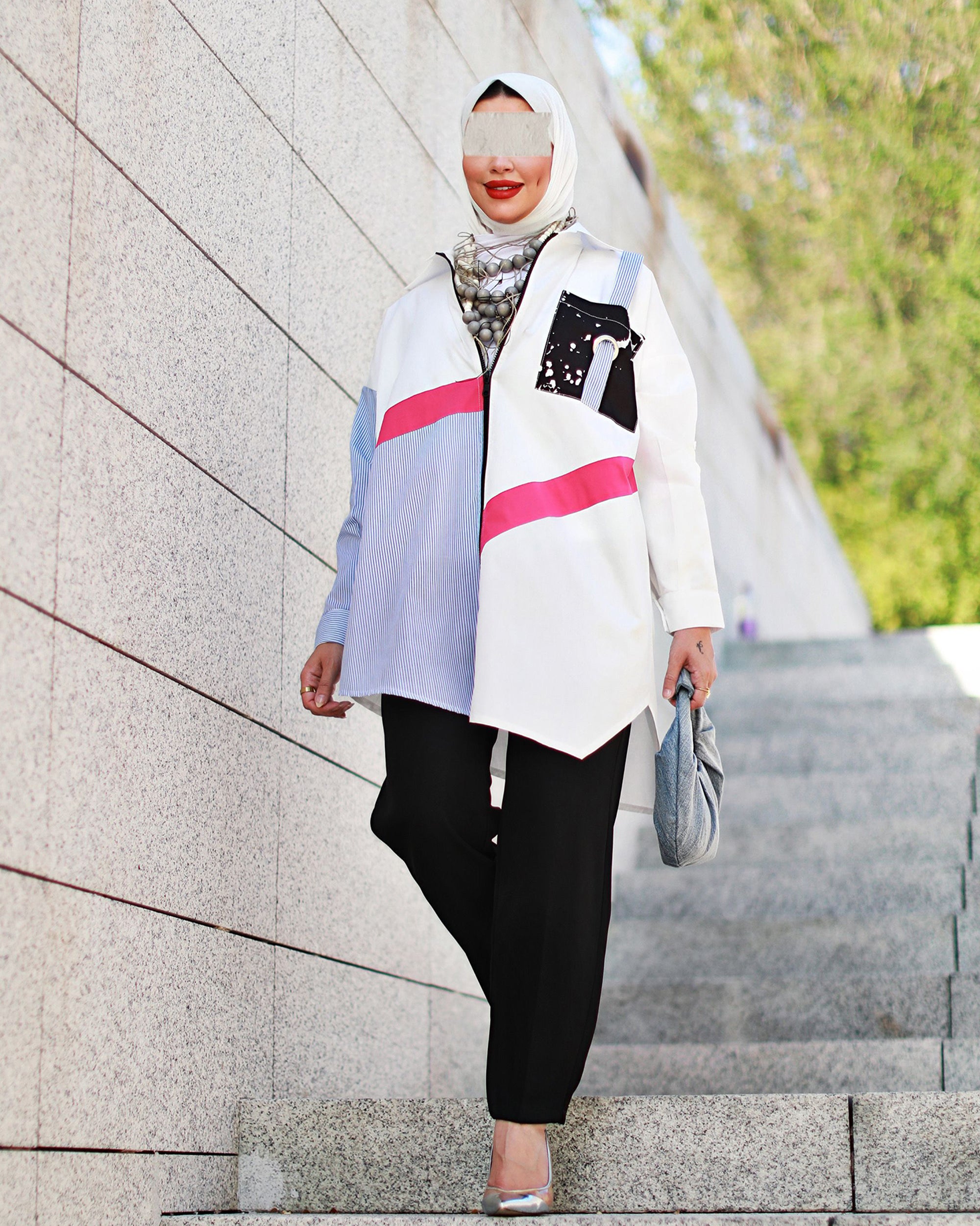Colorblock Poplin Shirt