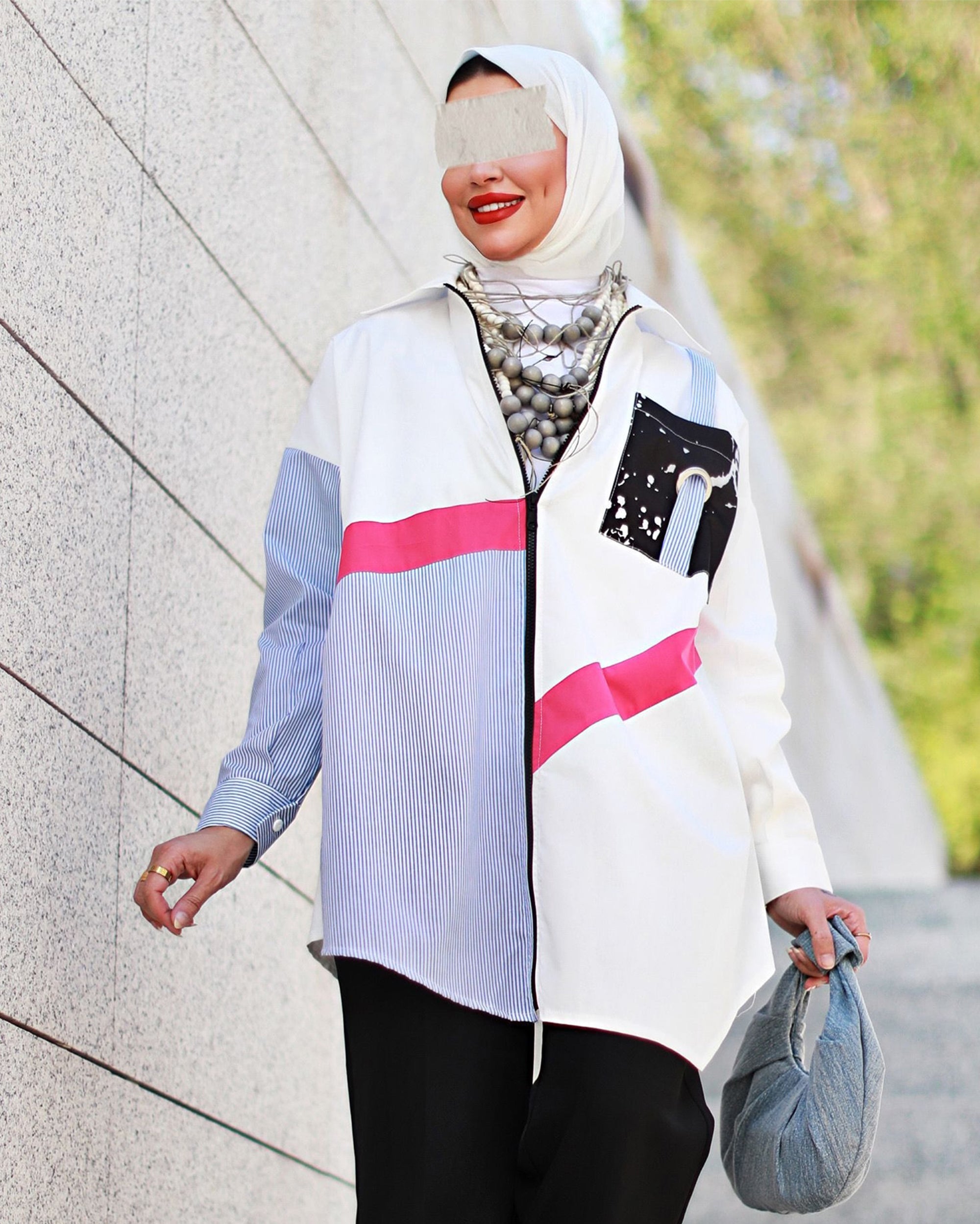 Colorblock Poplin Shirt