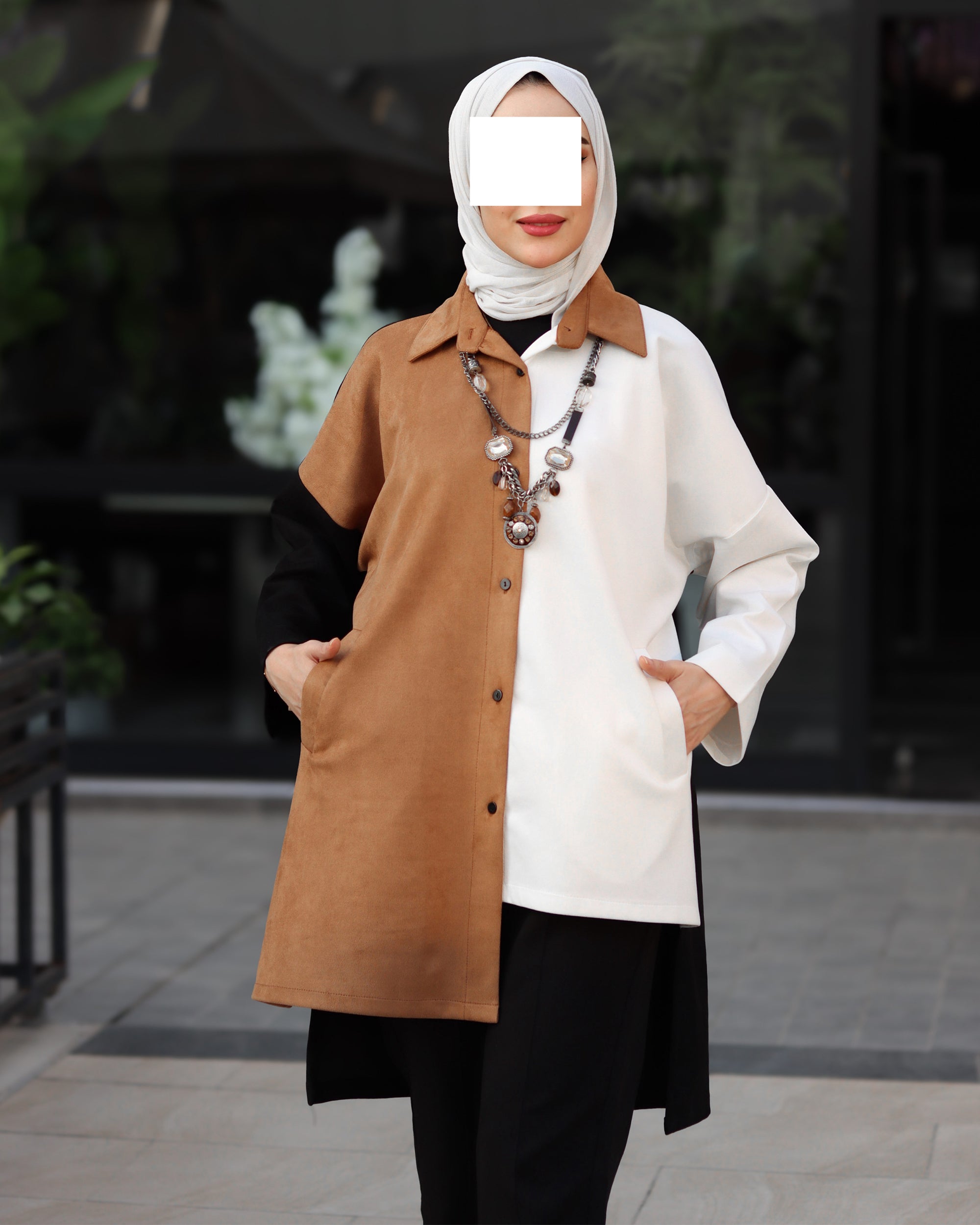 Classic Chamois Shirt – Camel & Off-White