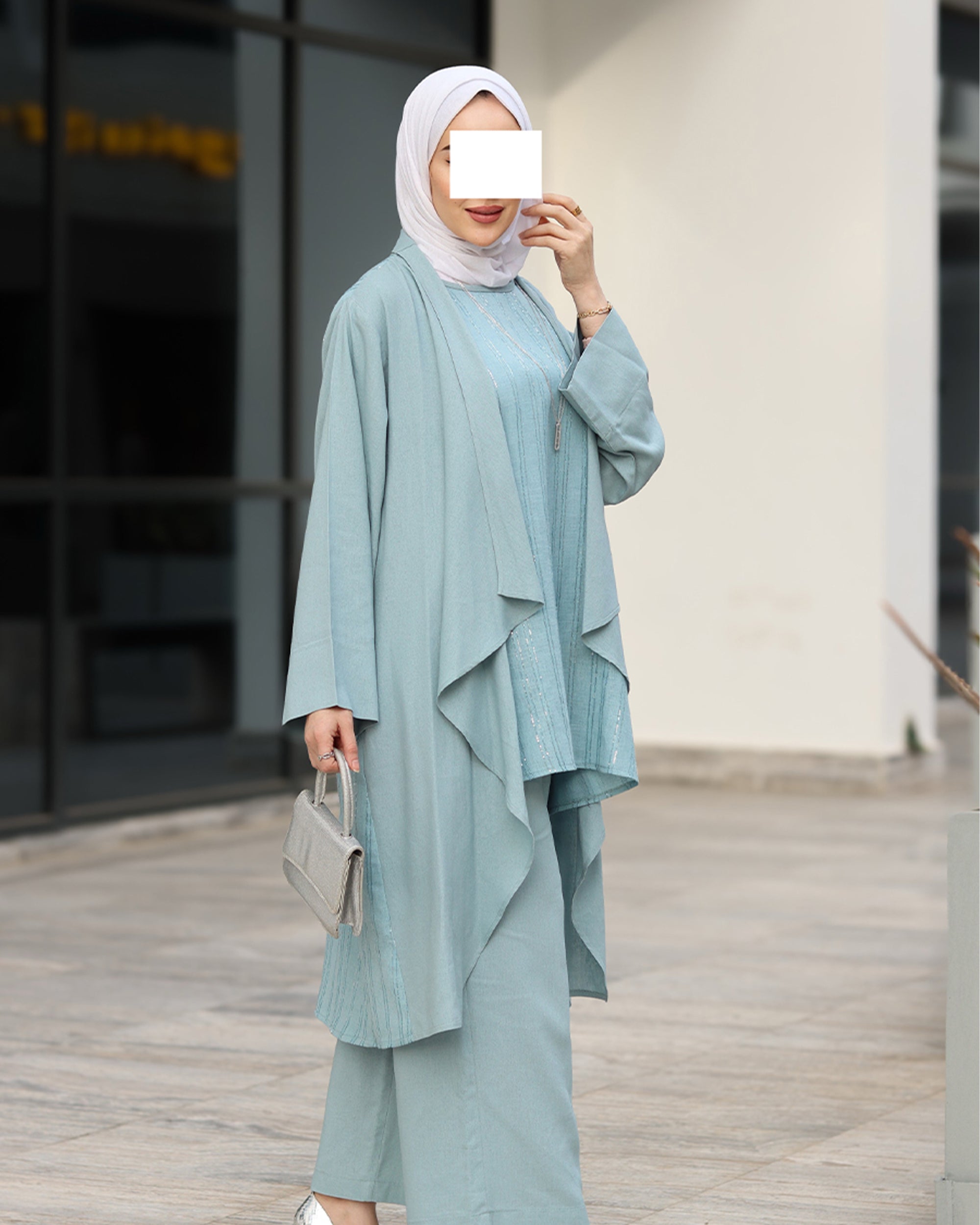 Light Blue Linen Set