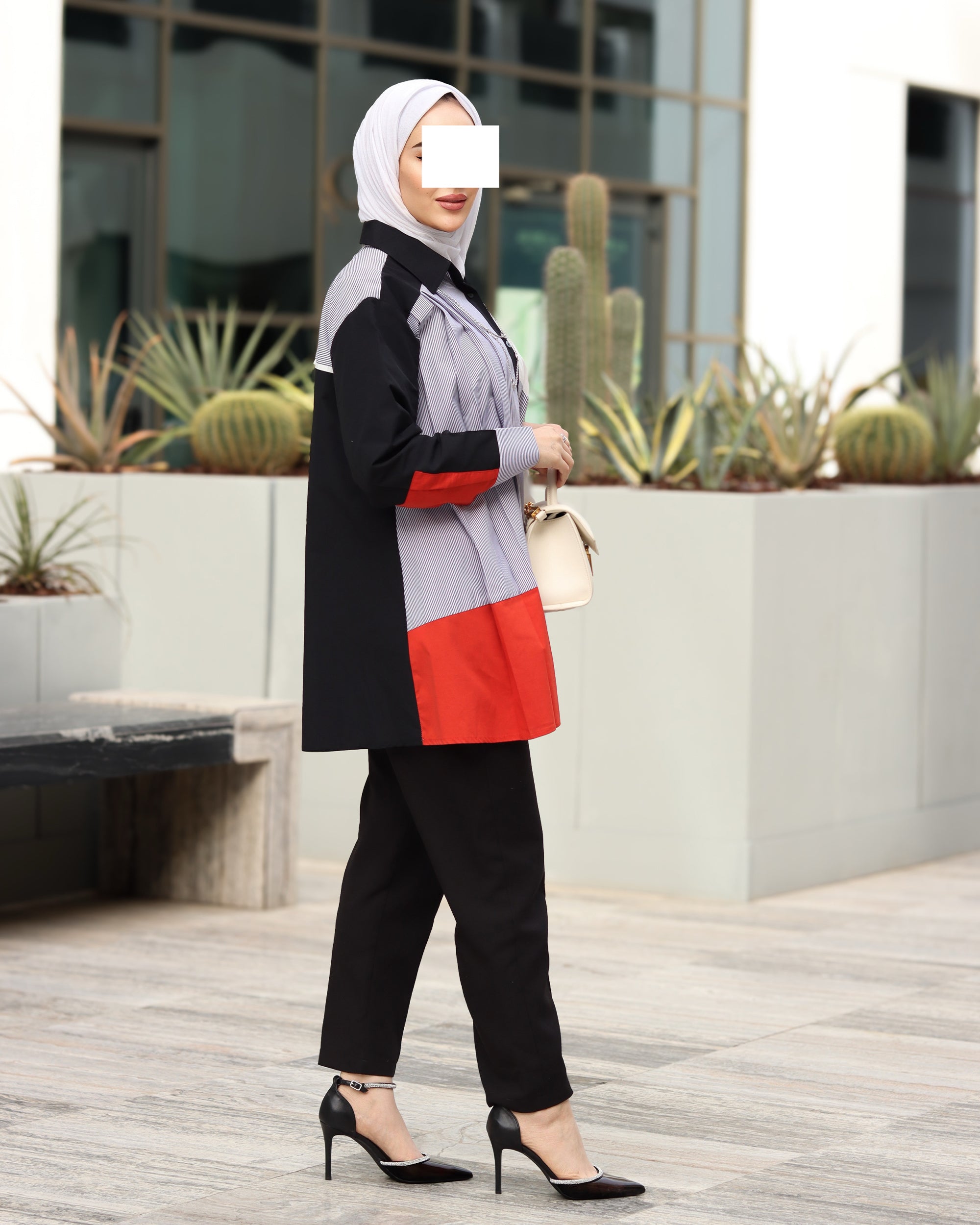 Colorblock Poplin Shirt