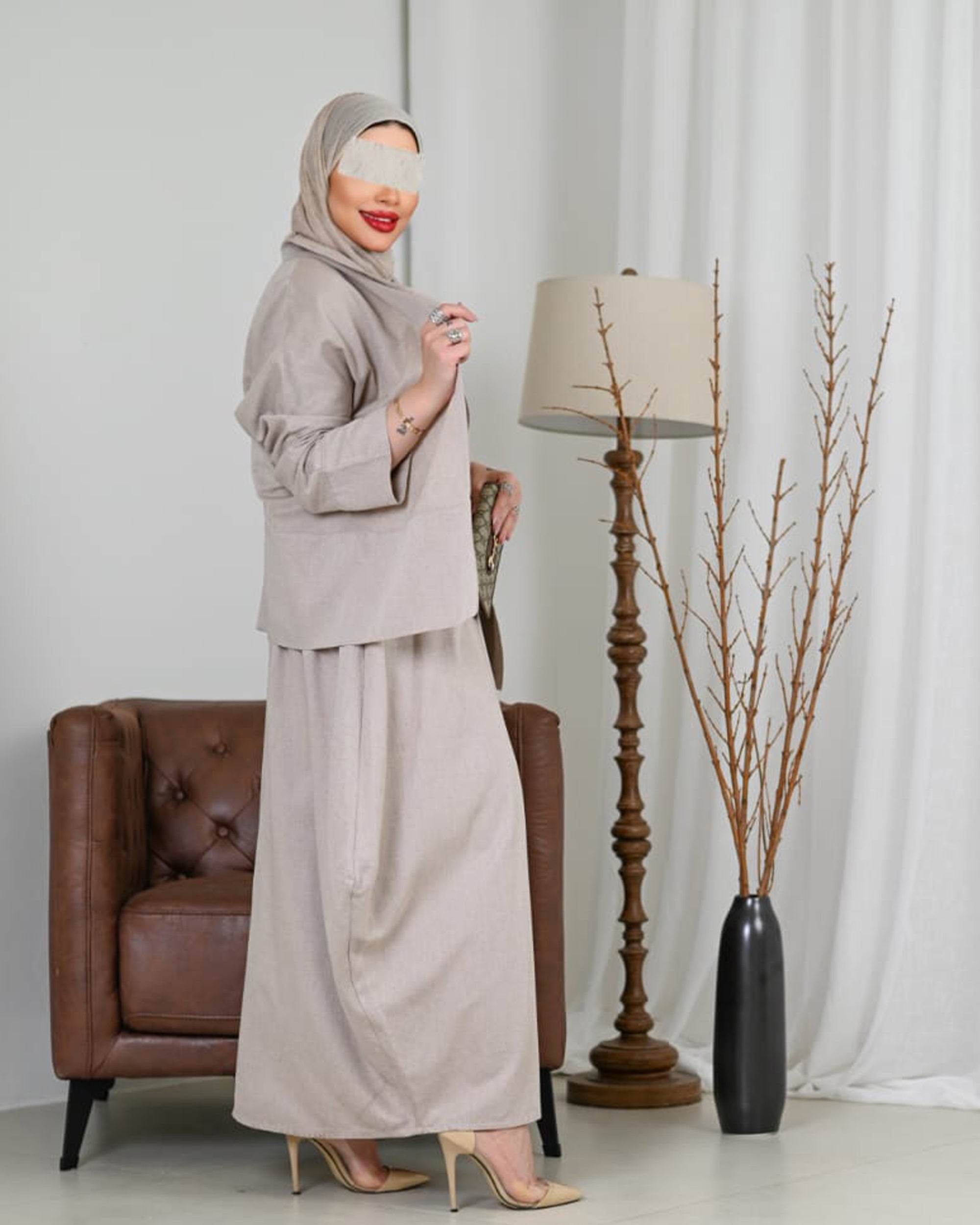 Noor Linen Ensemble Dress