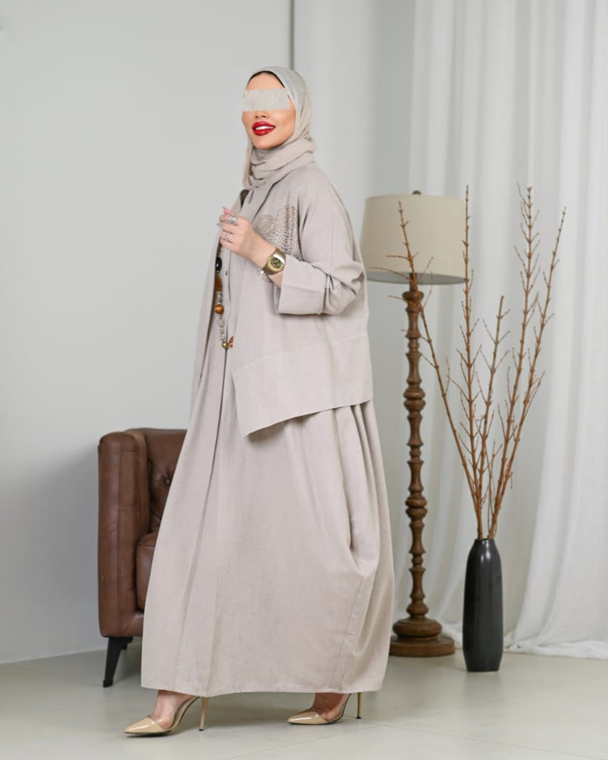 Noor Linen Ensemble Dress