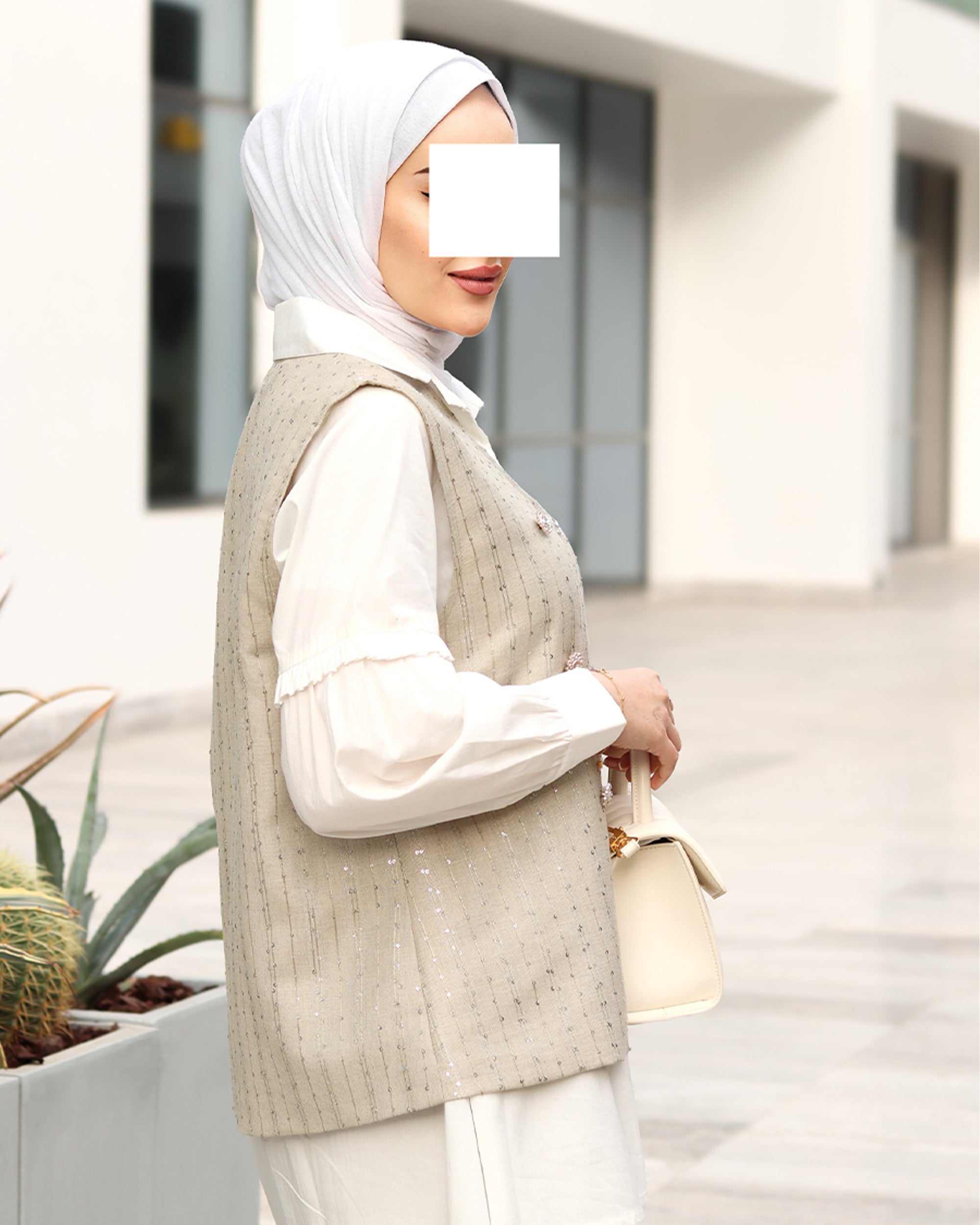 Beige Linen Set
