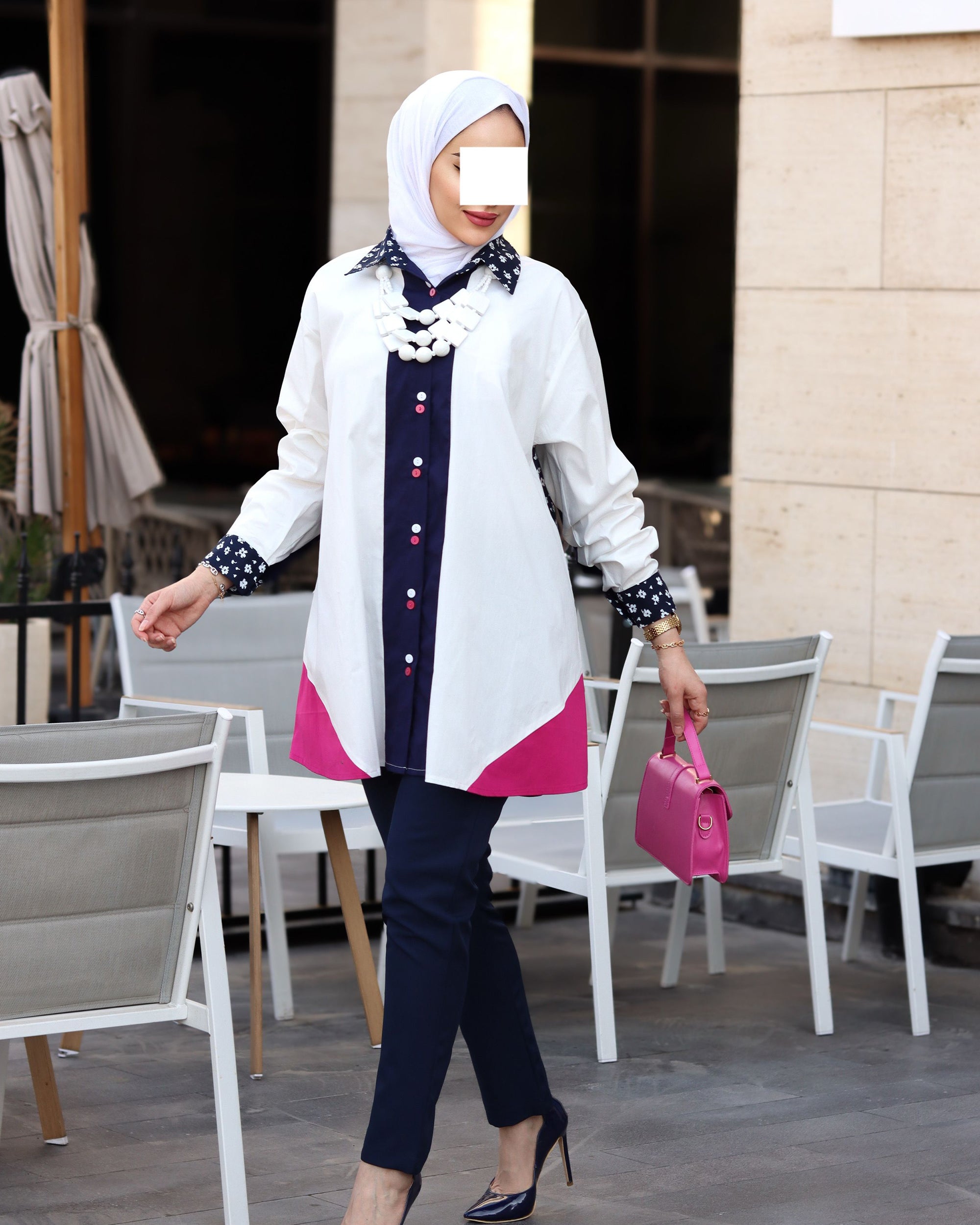 Colorblock Chic Poplin Shirt