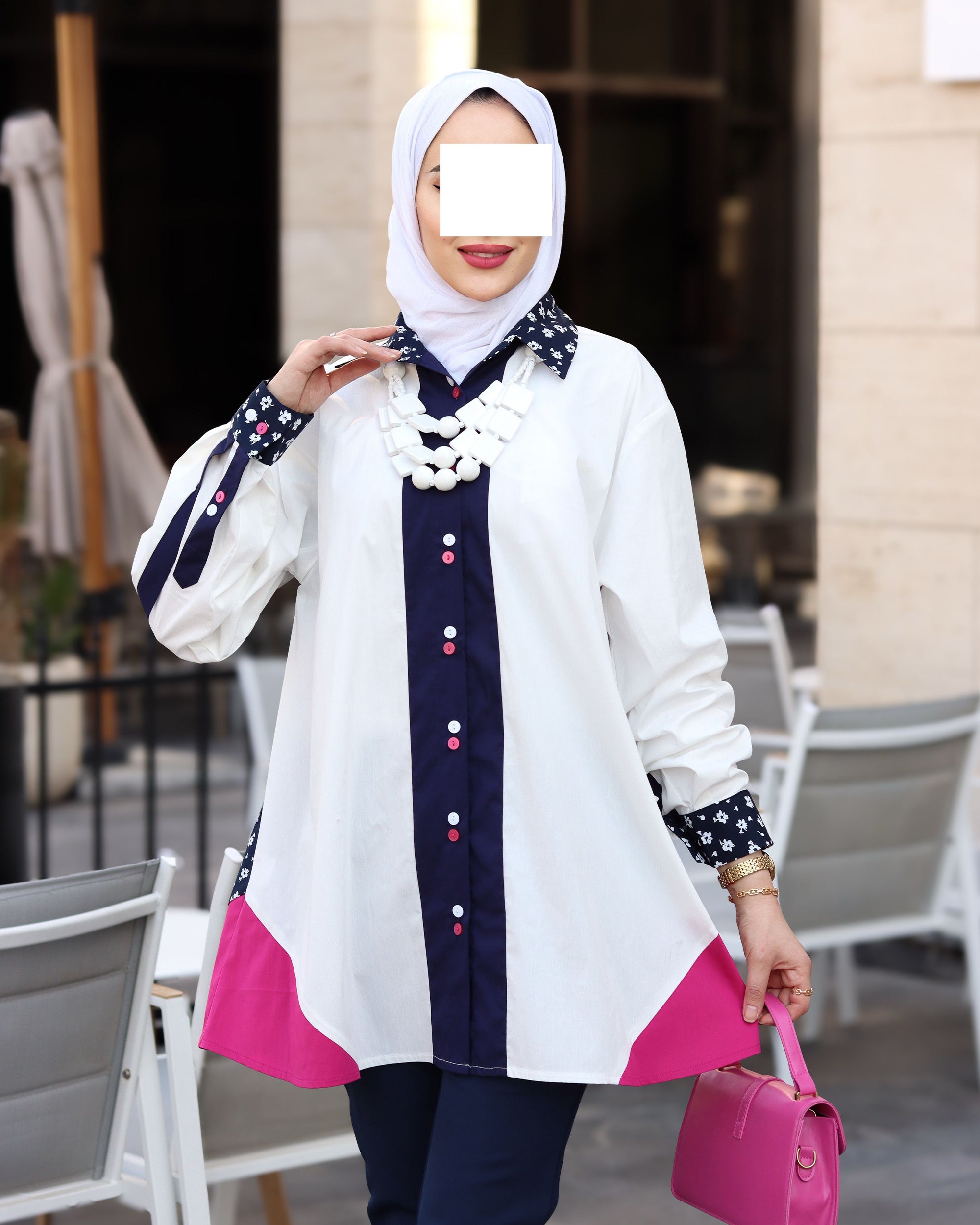 Colorblock Chic Poplin Shirt