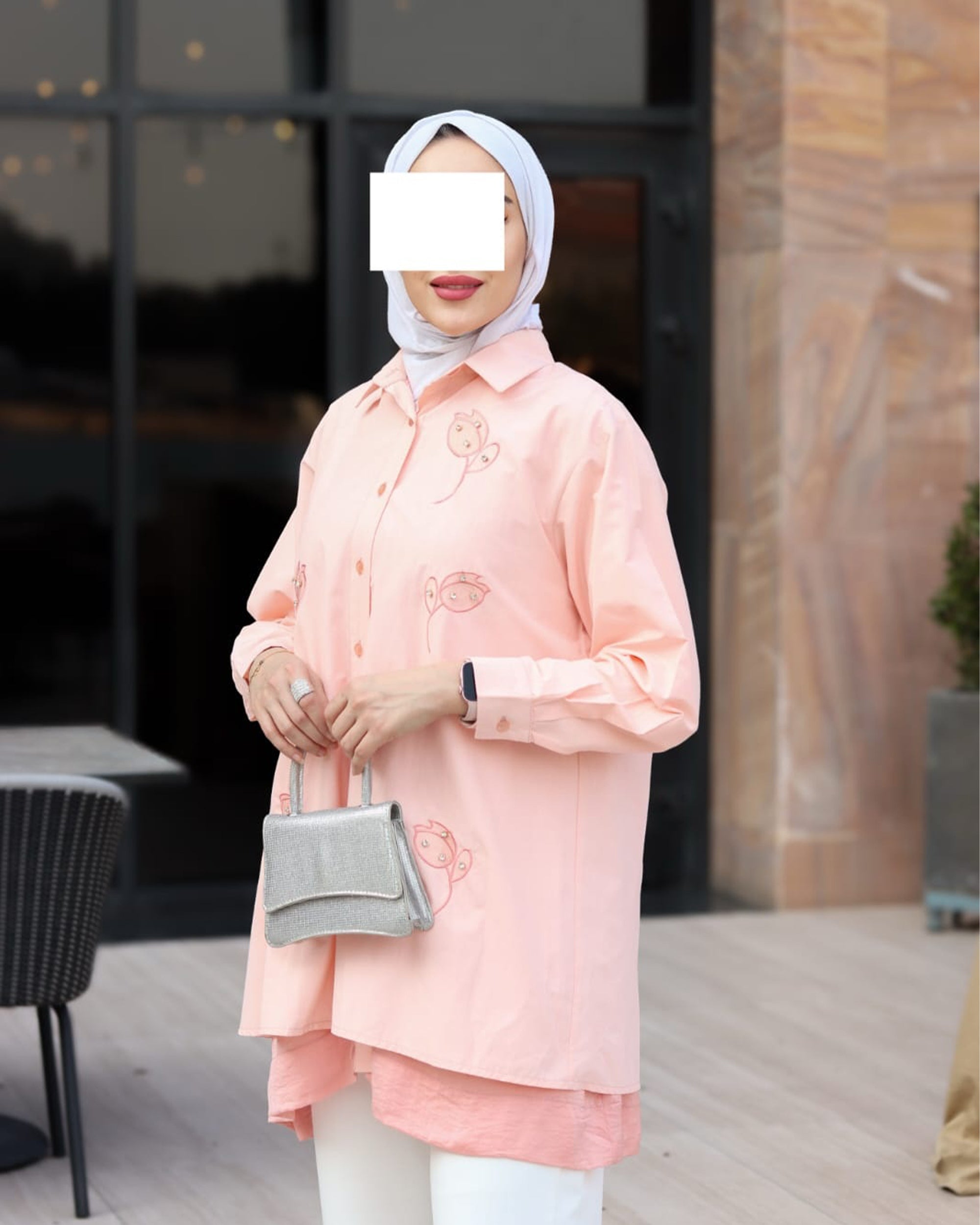 Blush Blossom Poplin Shirt