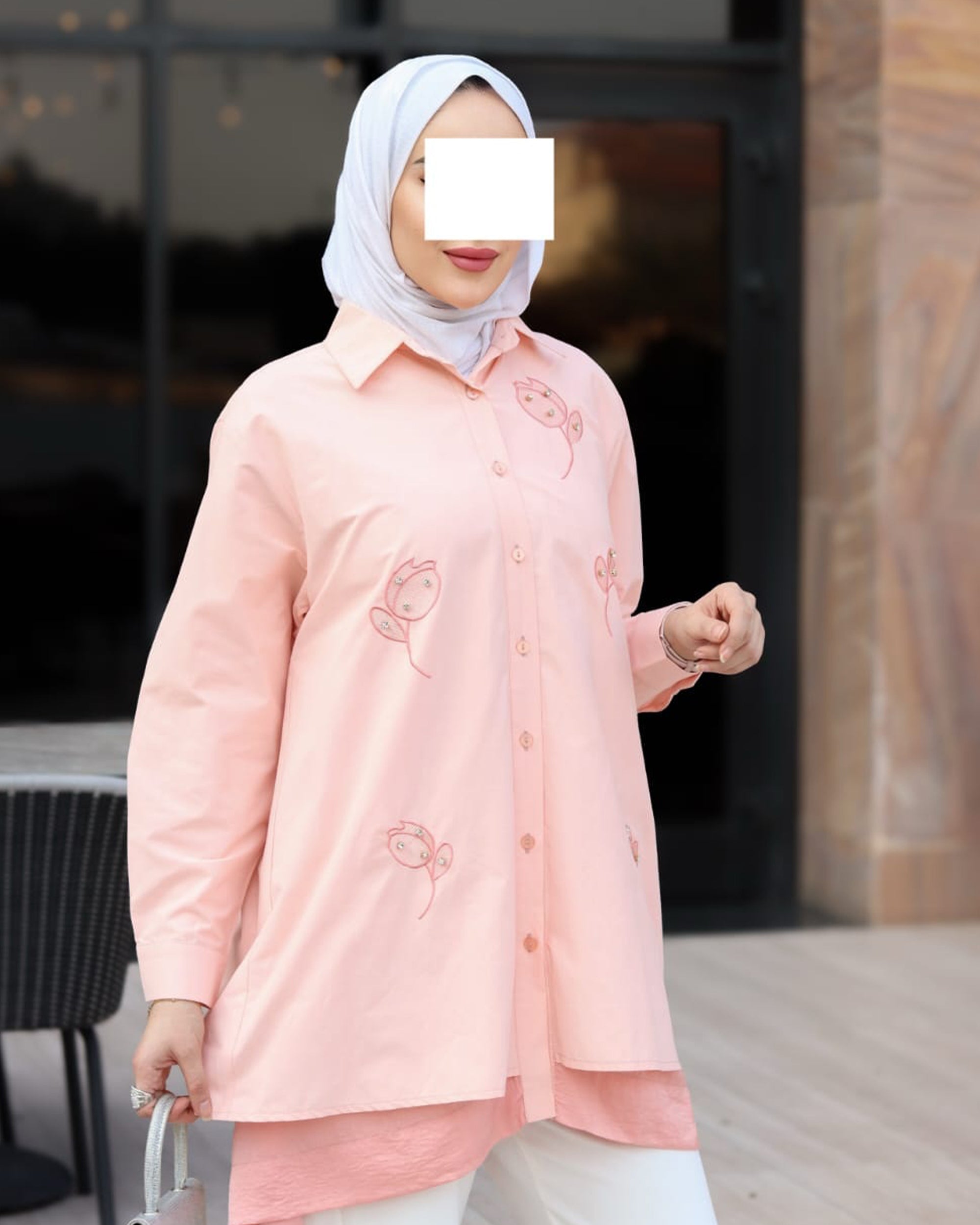 Blush Blossom Poplin Shirt