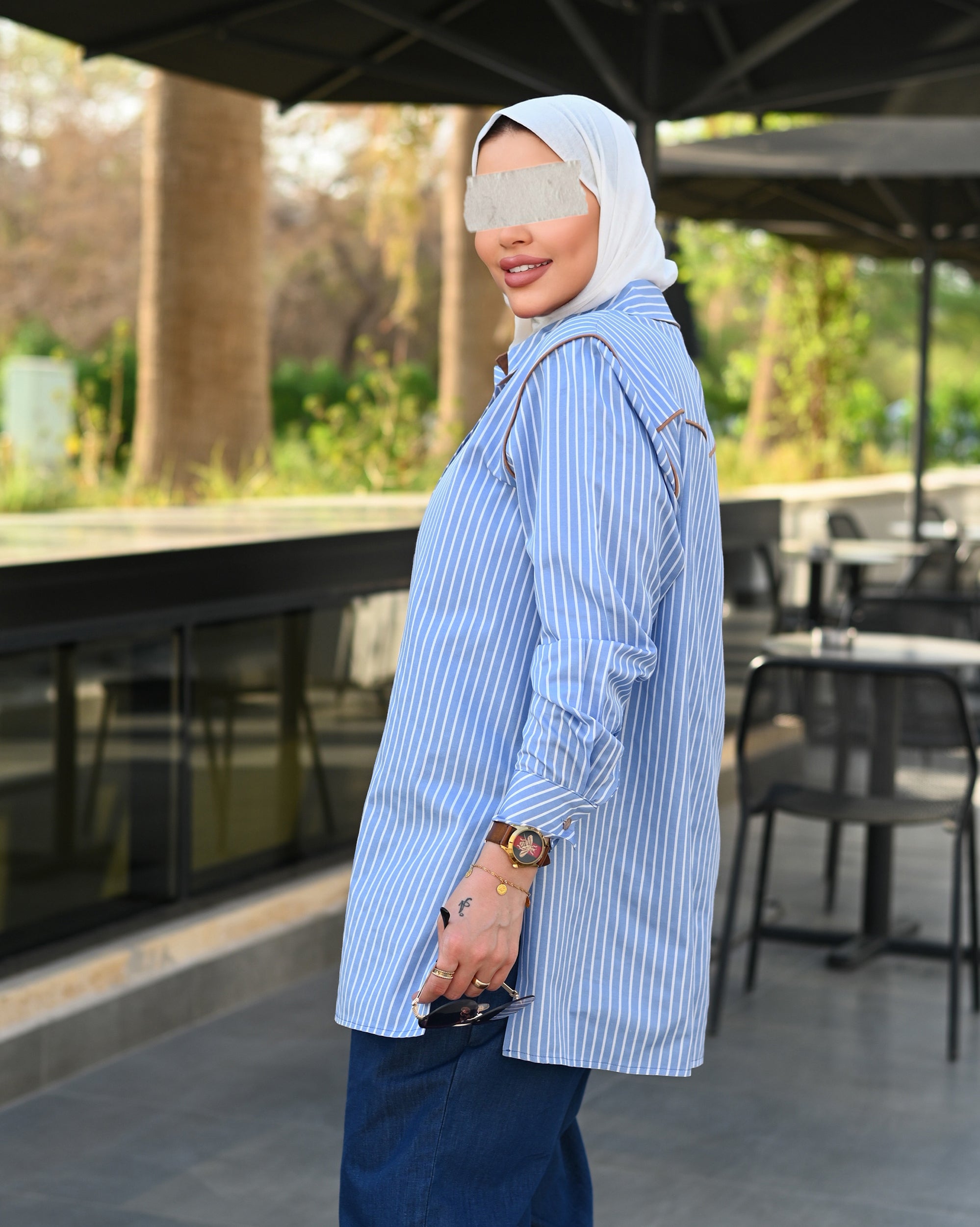 Striped Poplin Shirt