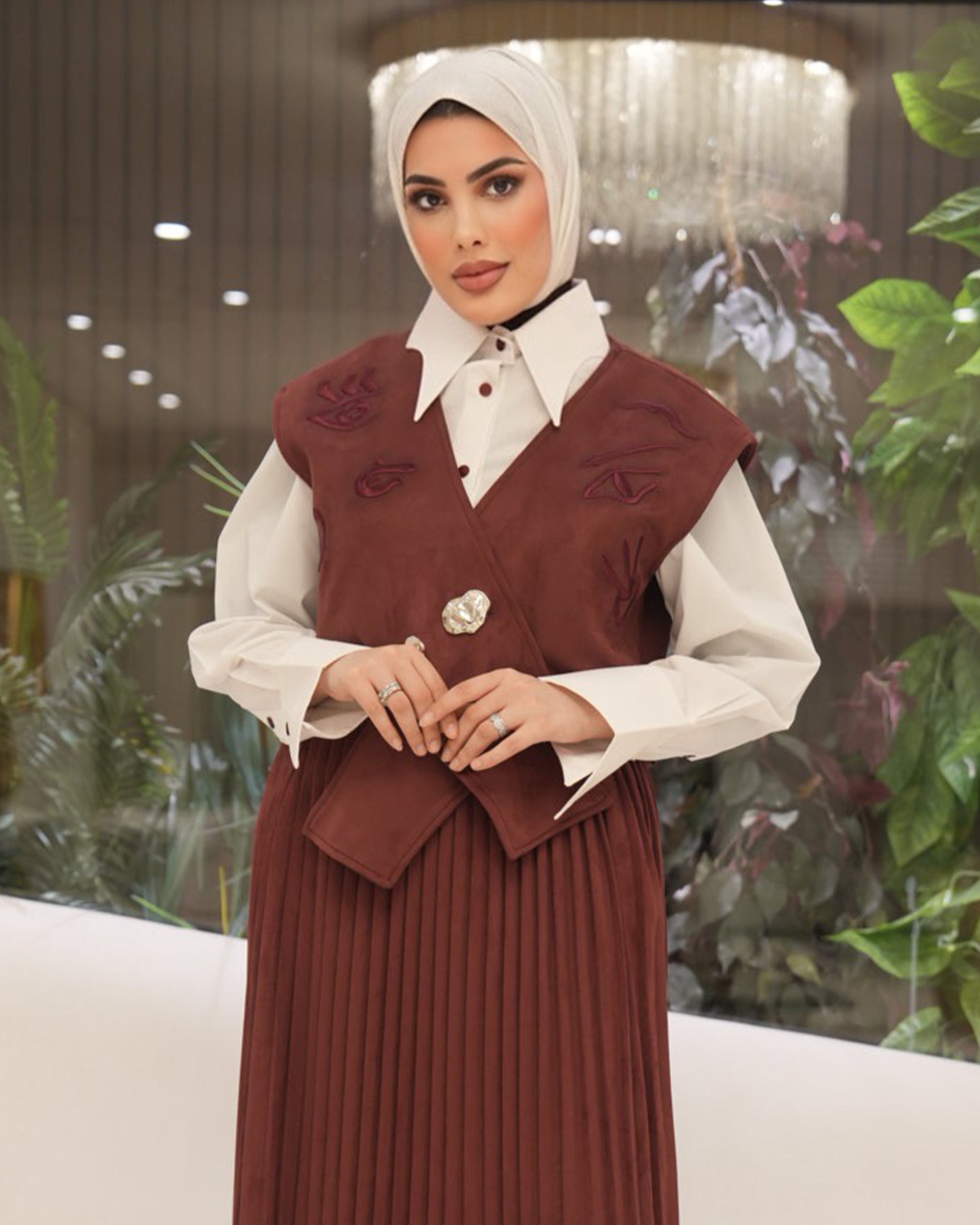 White Poplin Embroidered Shirt