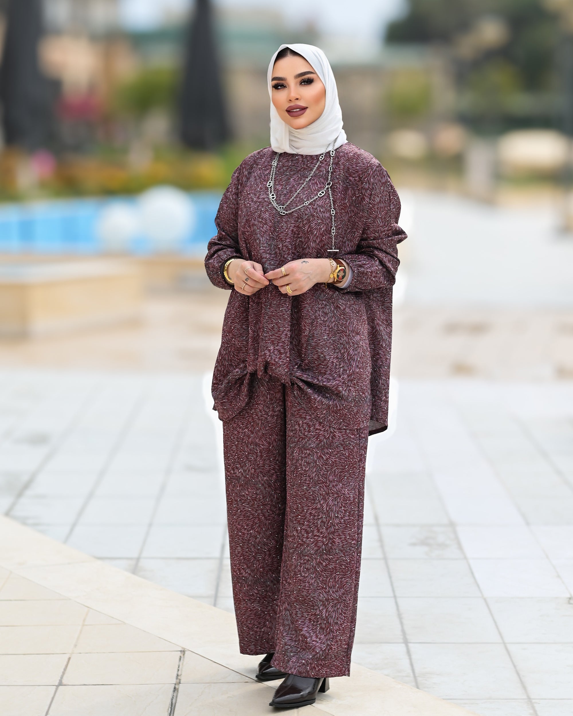 Classic Cotton Set – Burgundy