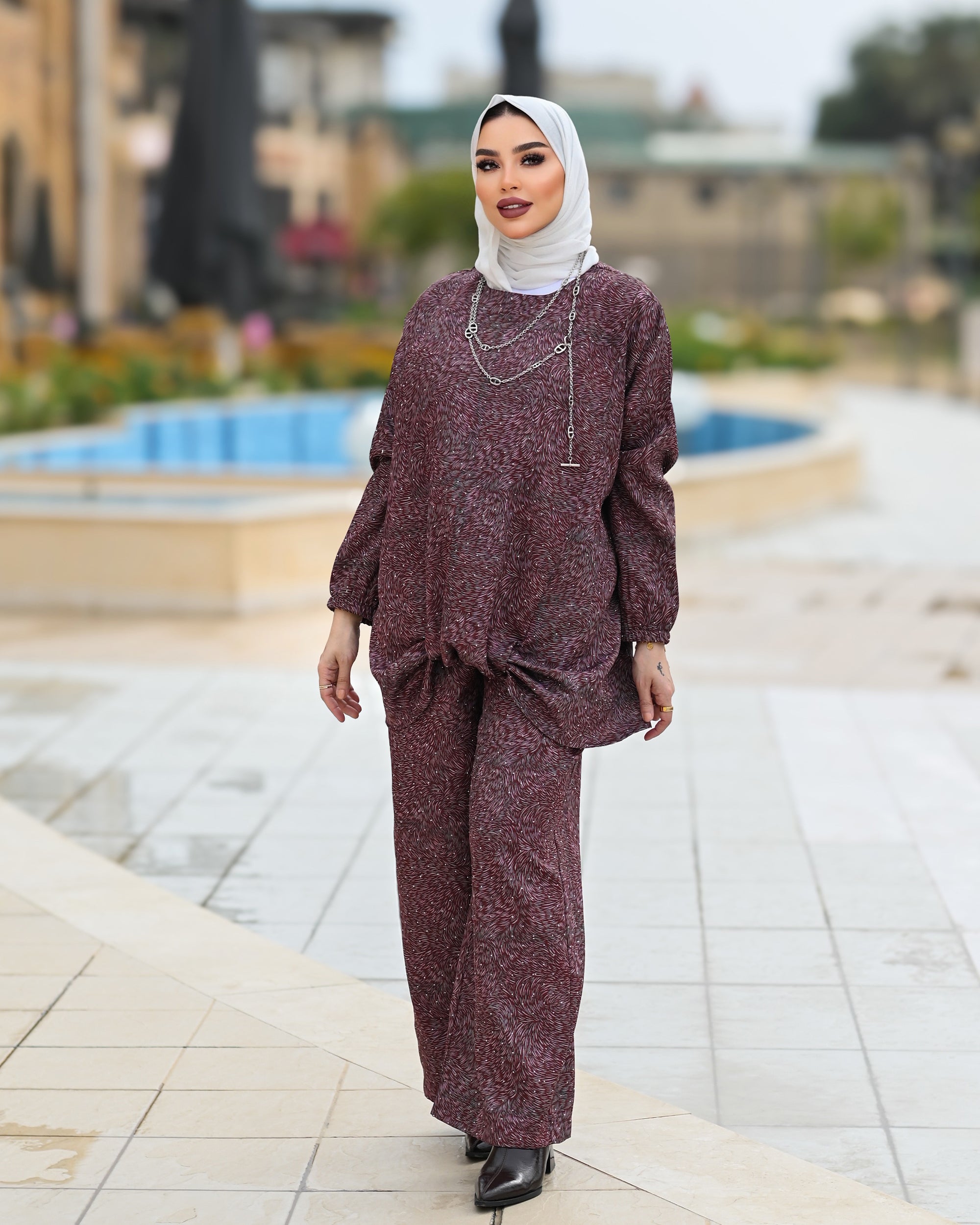 Classic Cotton Set – Burgundy