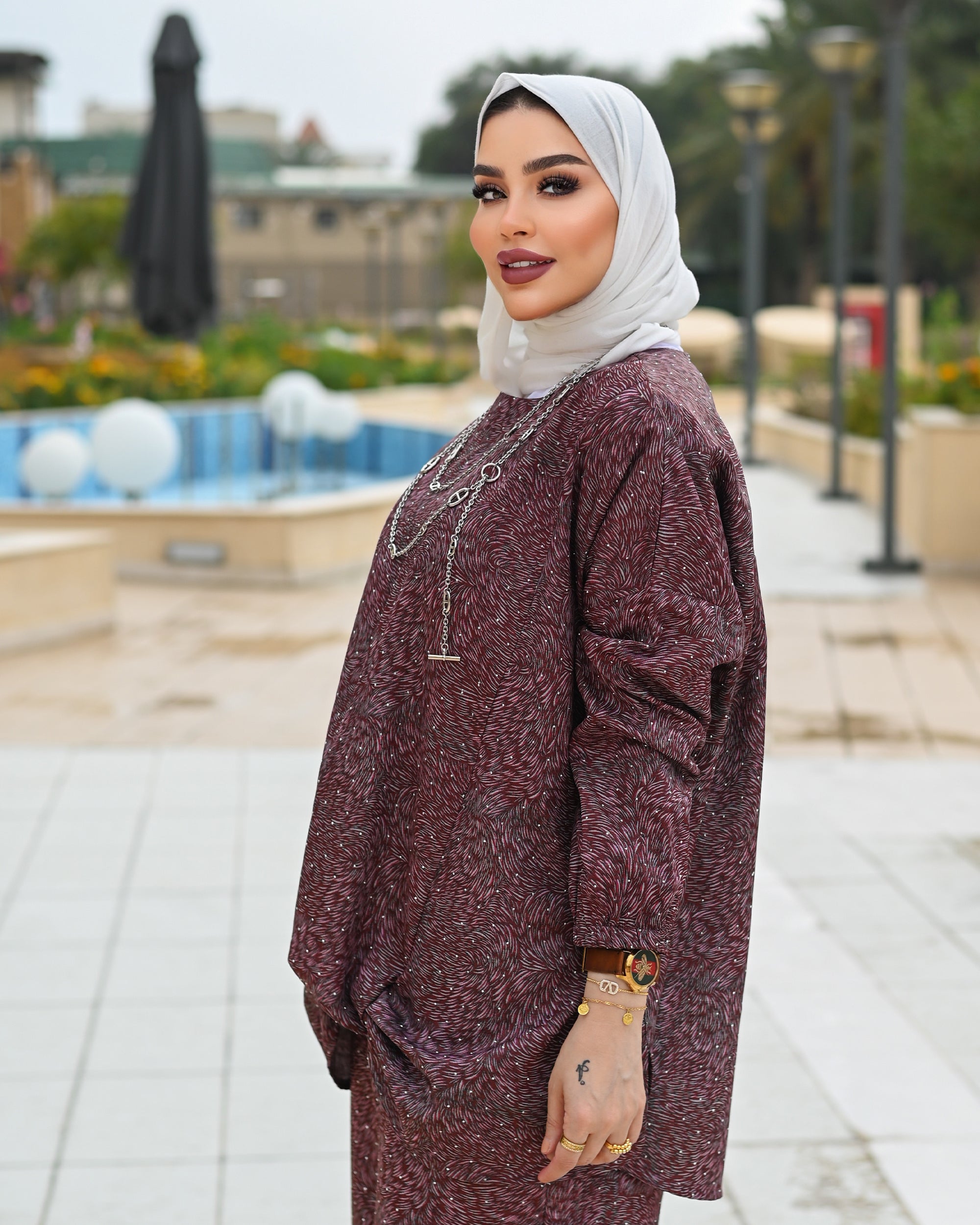 Classic Cotton Set – Burgundy