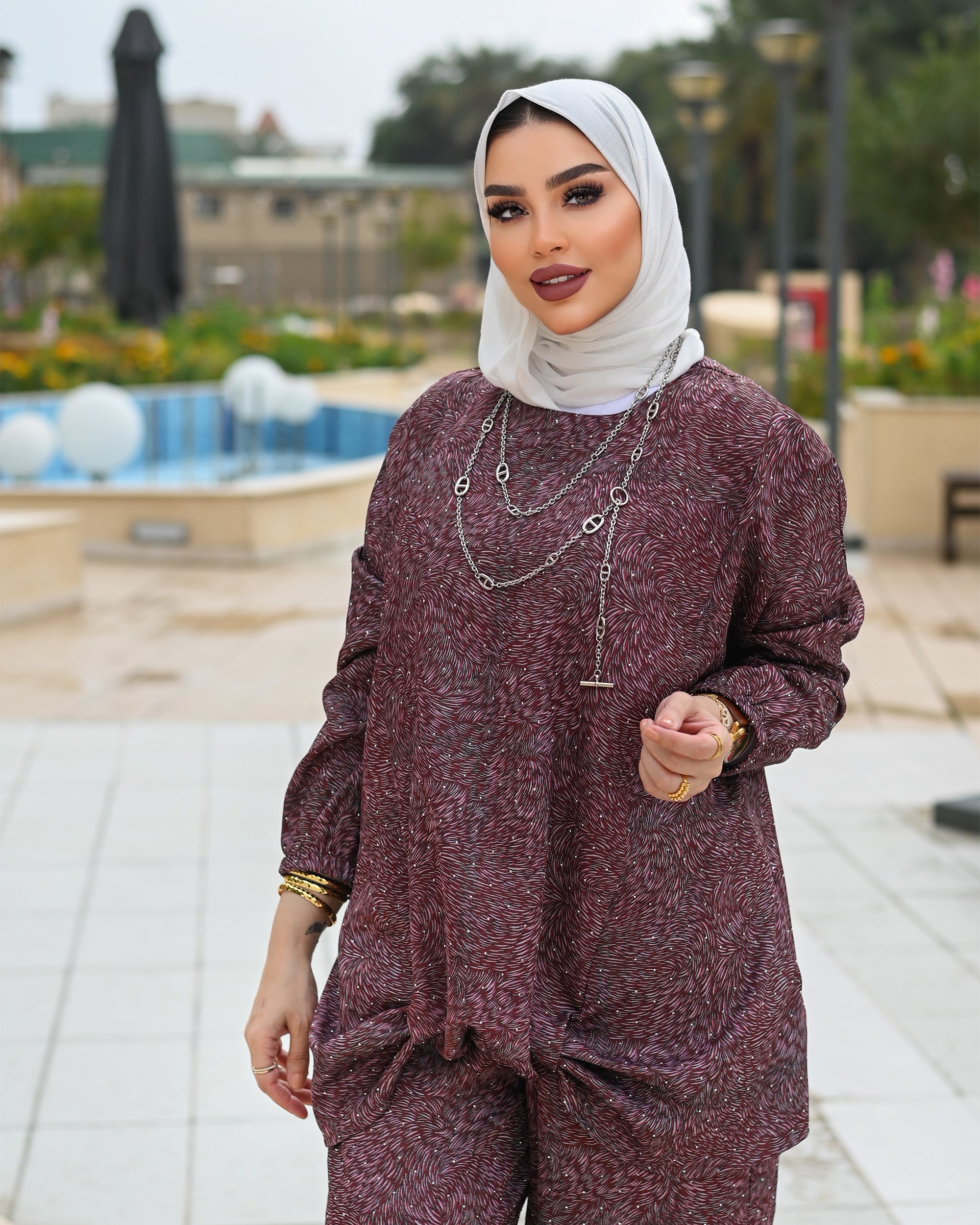 Classic Cotton Set – Burgundy