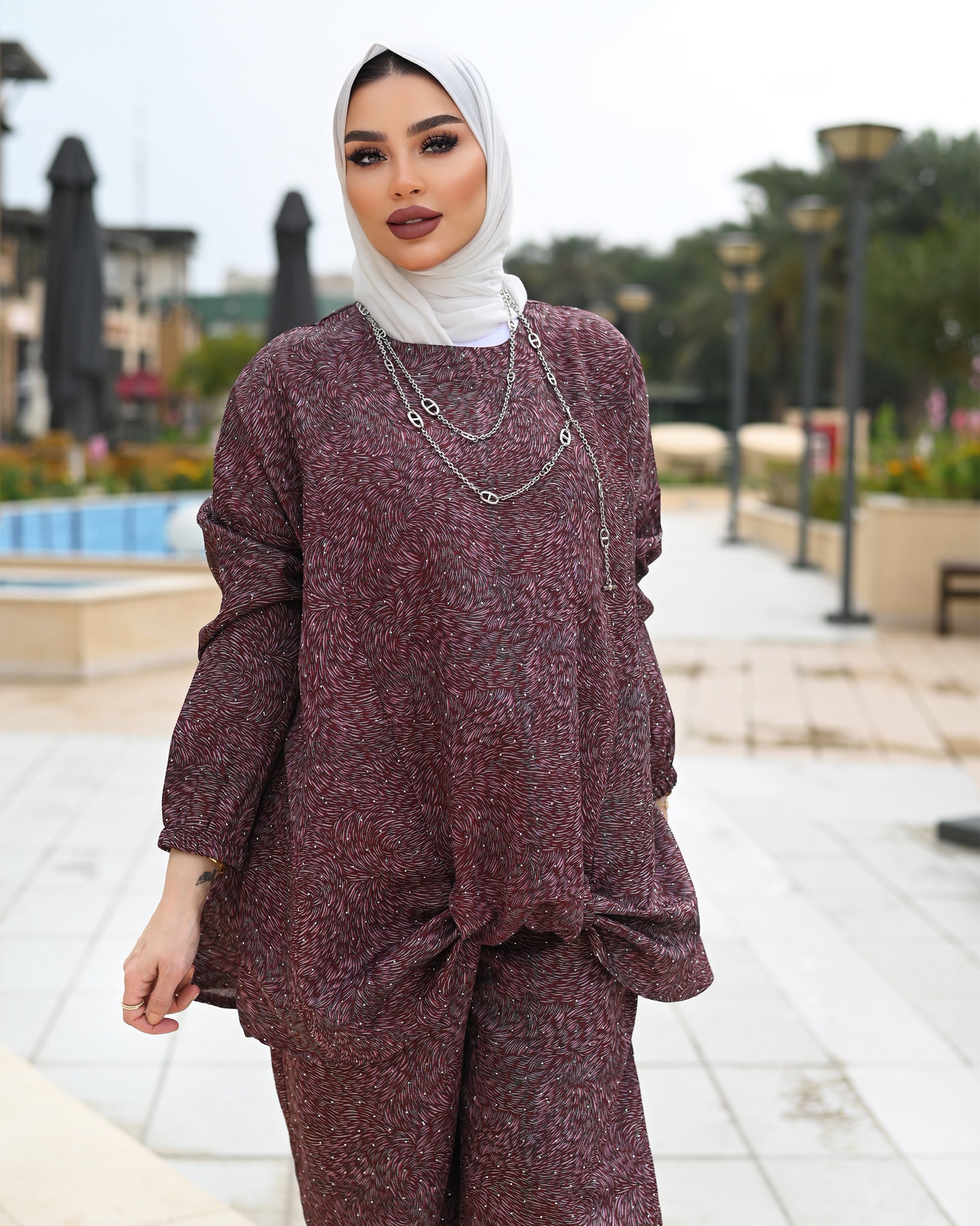 Classic Cotton Set – Burgundy