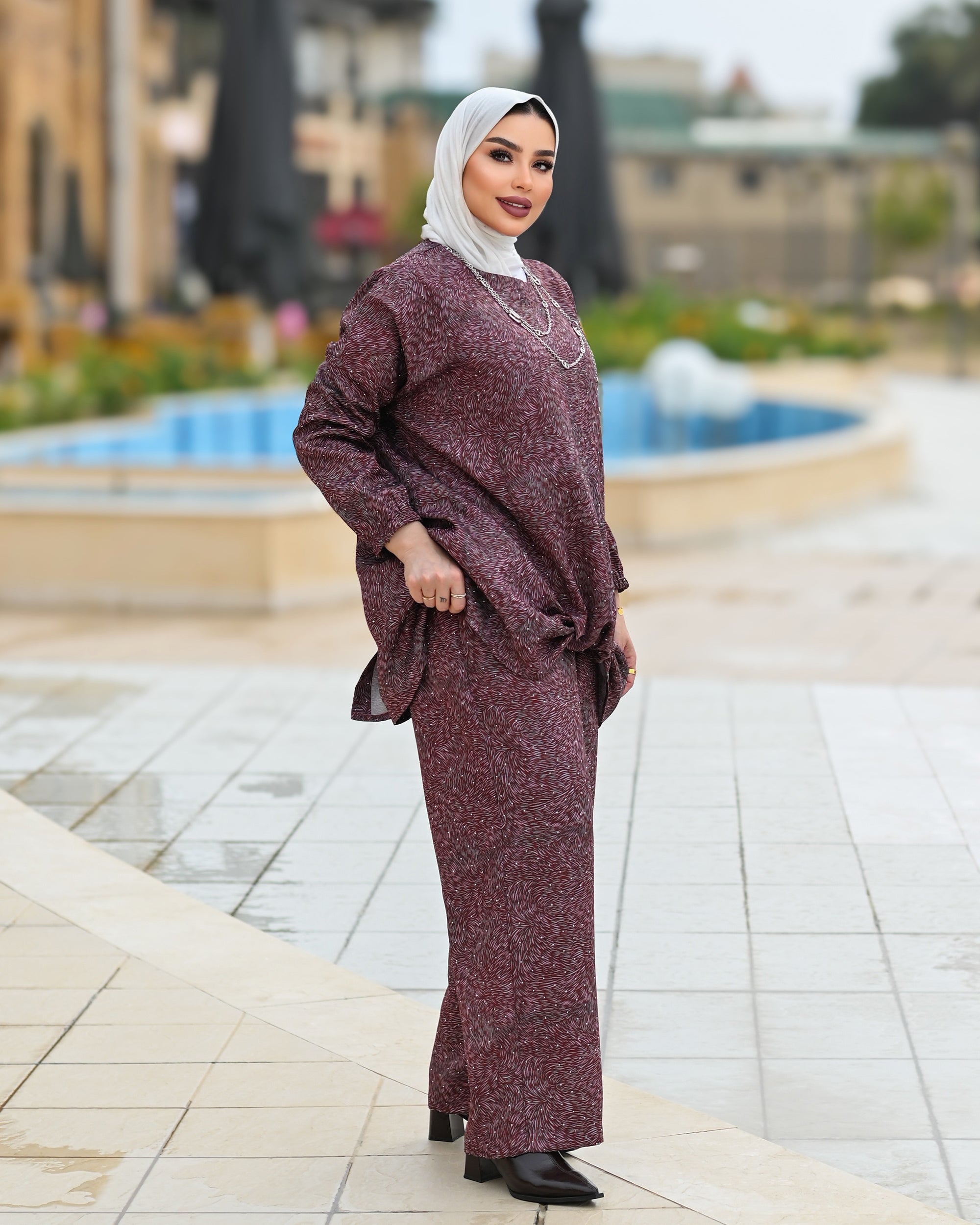Classic Cotton Set – Burgundy