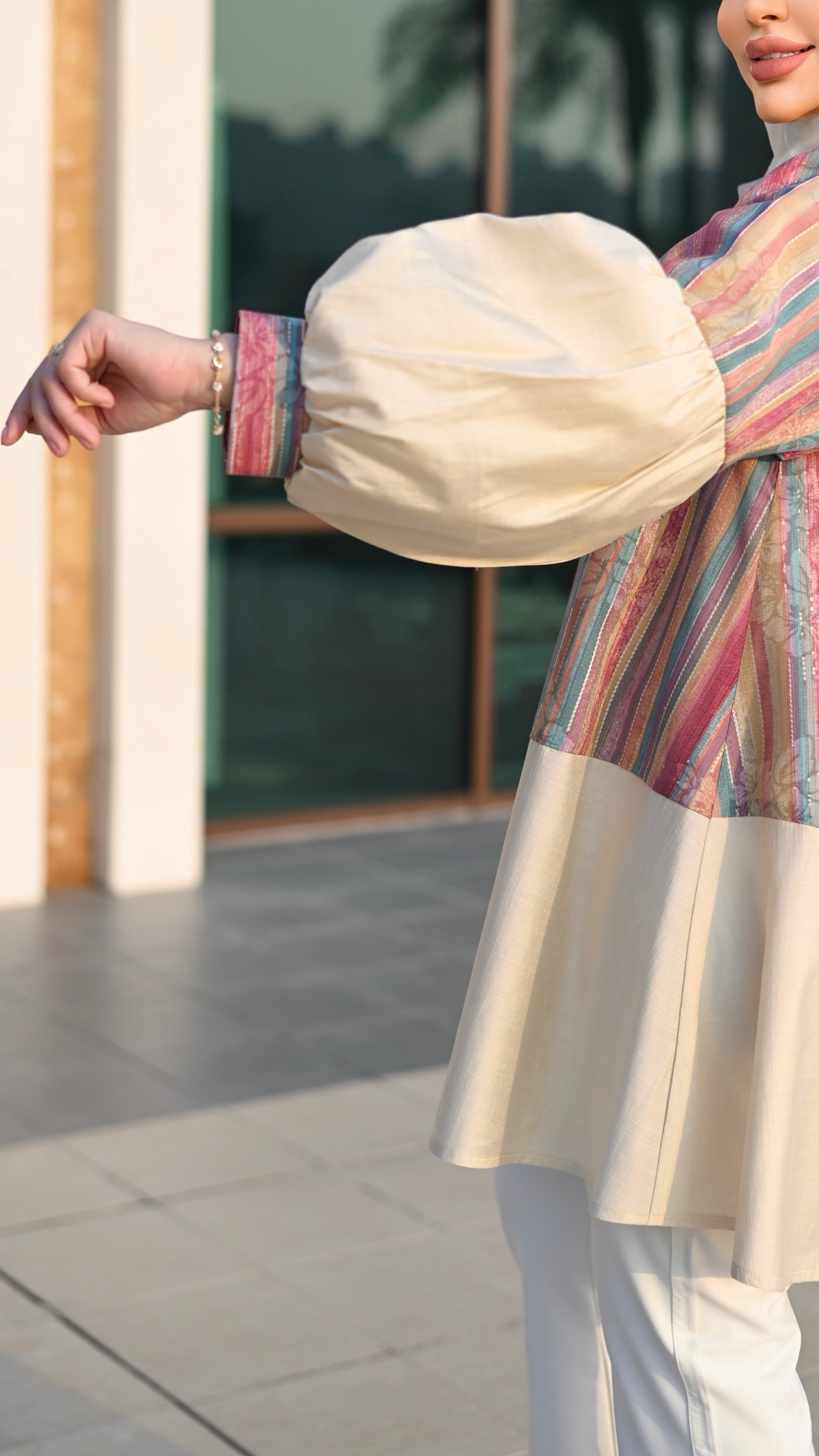 Striped Linen Shirt – Beige