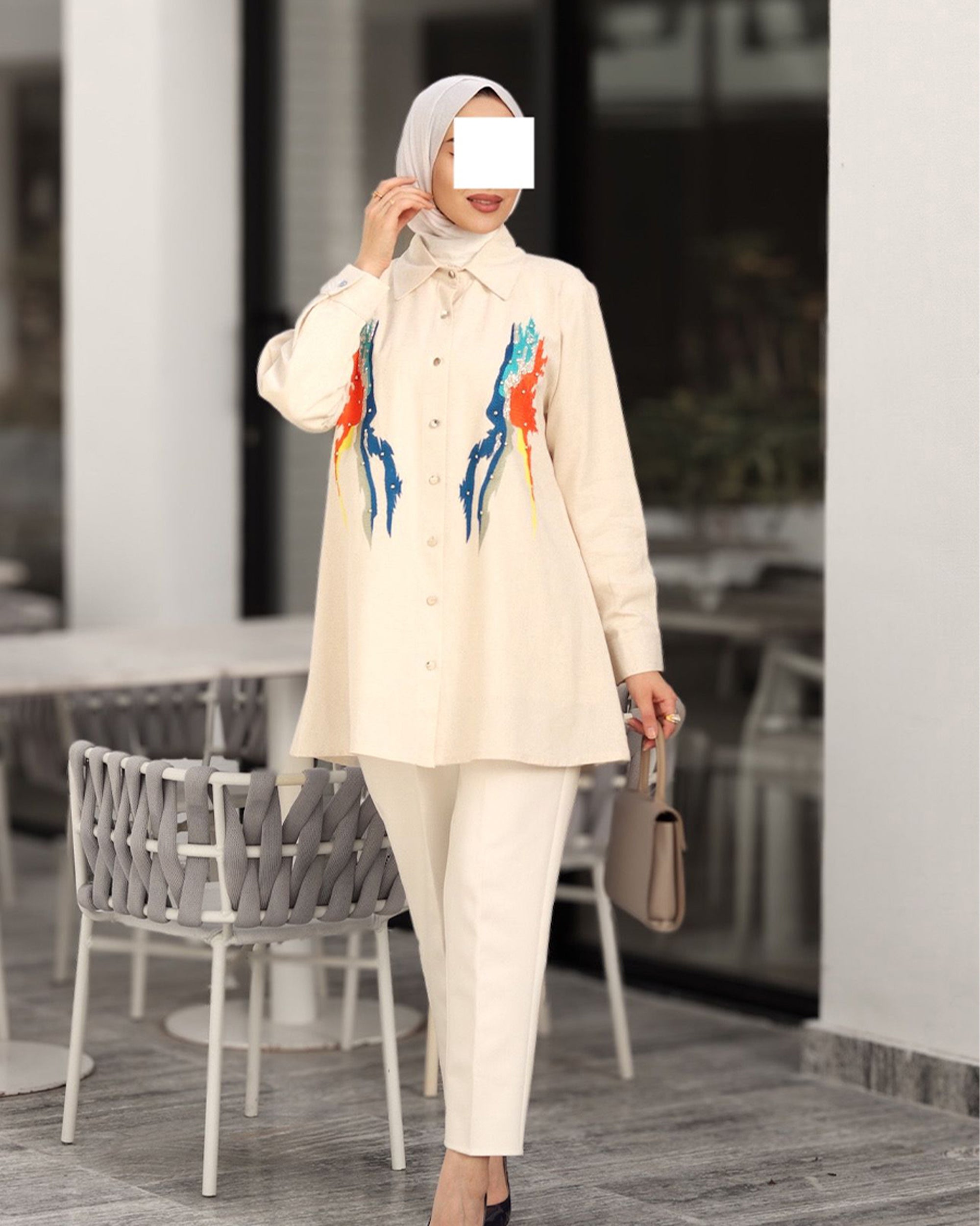 Art Stroke Linen Shirt