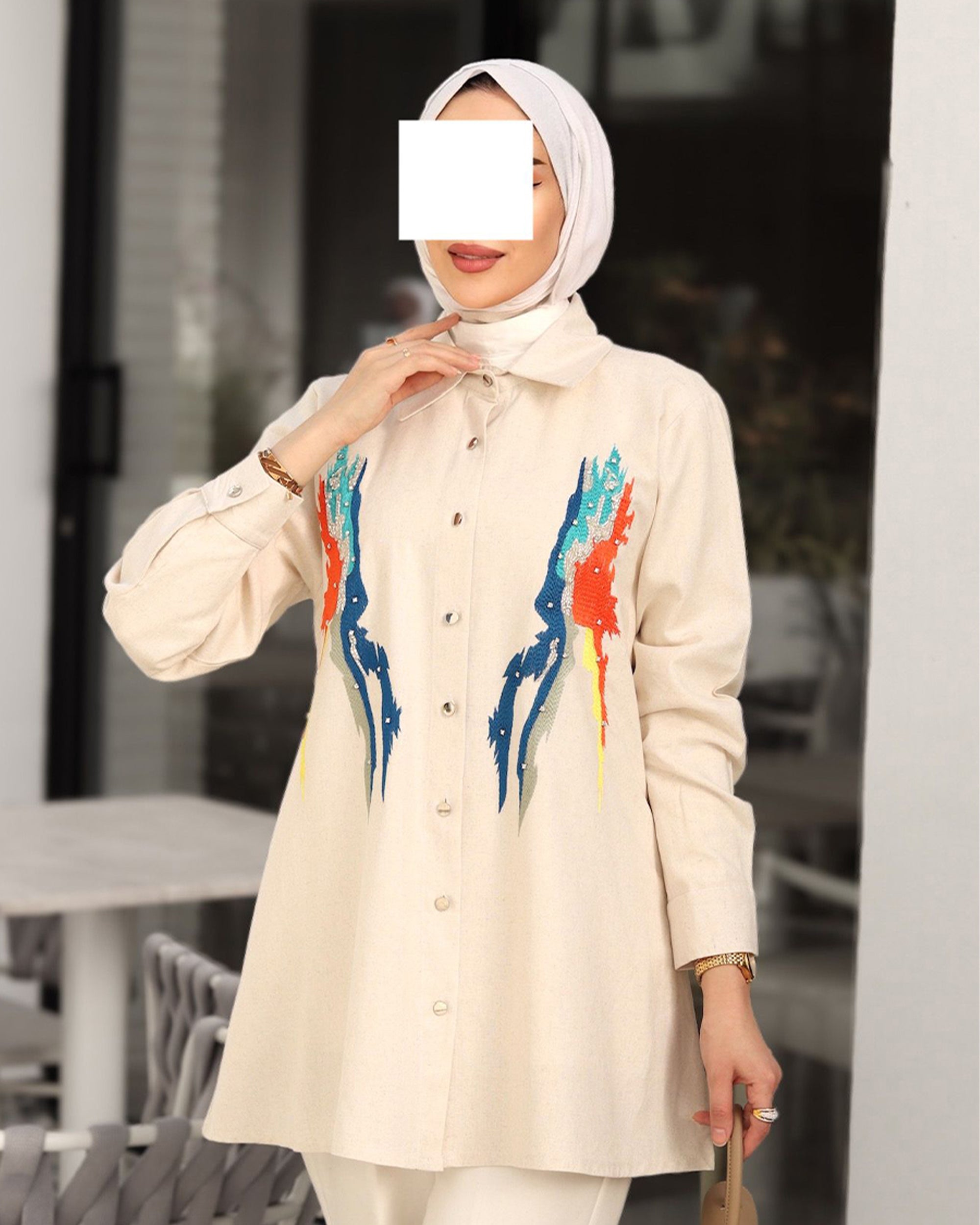 Art Stroke Linen Shirt