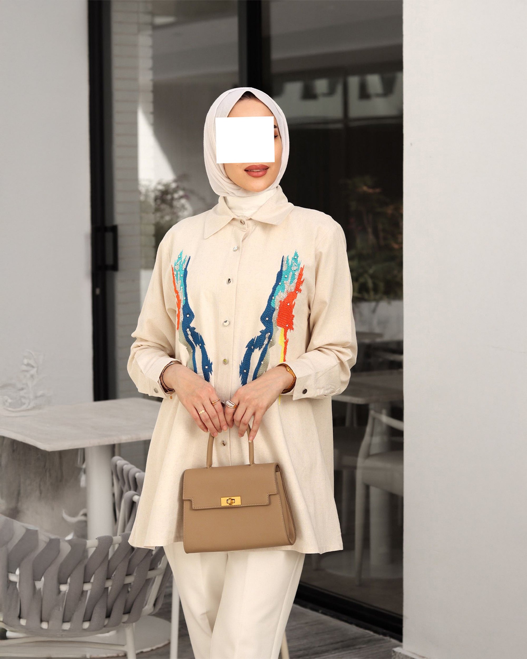 Art Stroke Linen Shirt