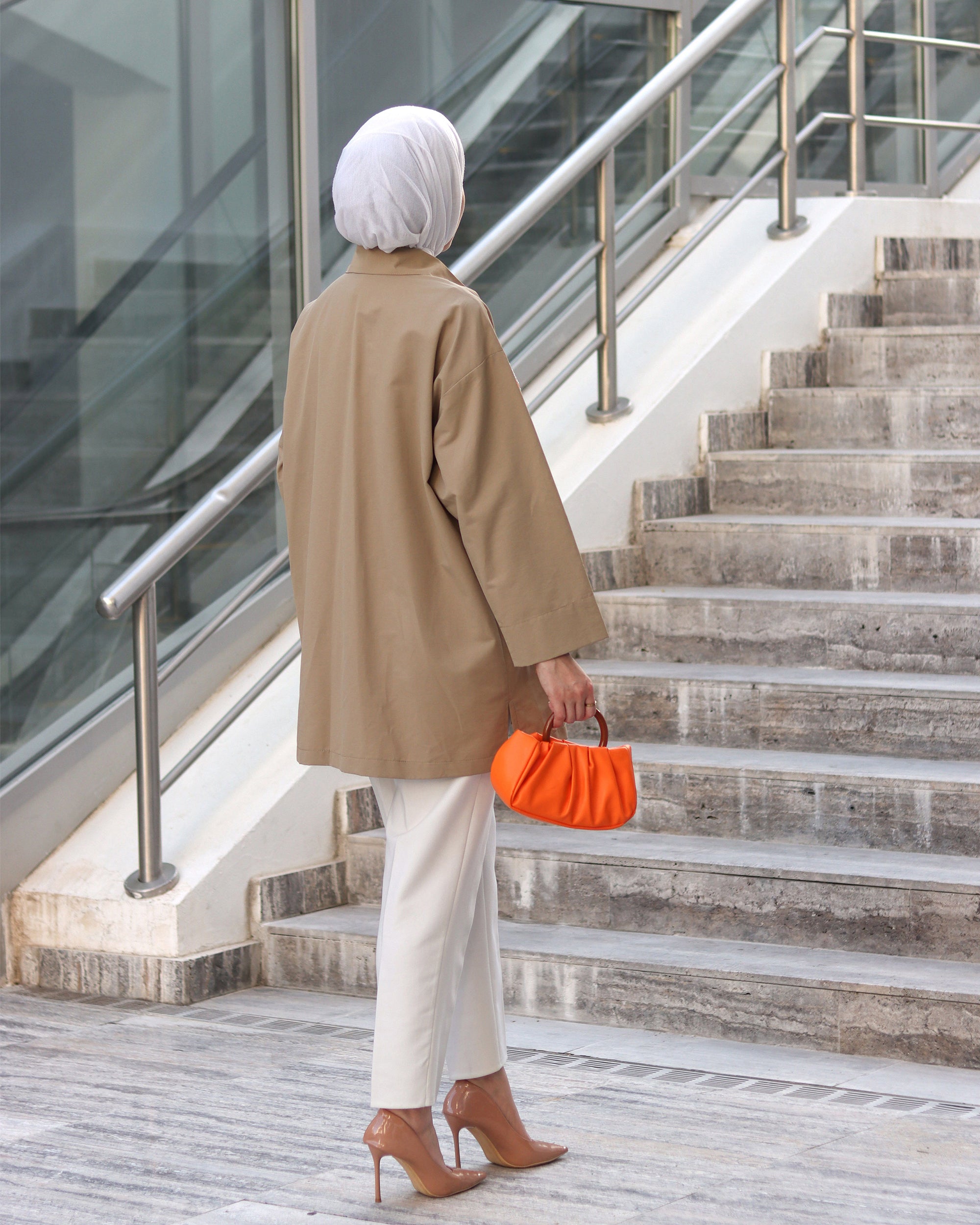 Ruched Waist Poplin Shirt