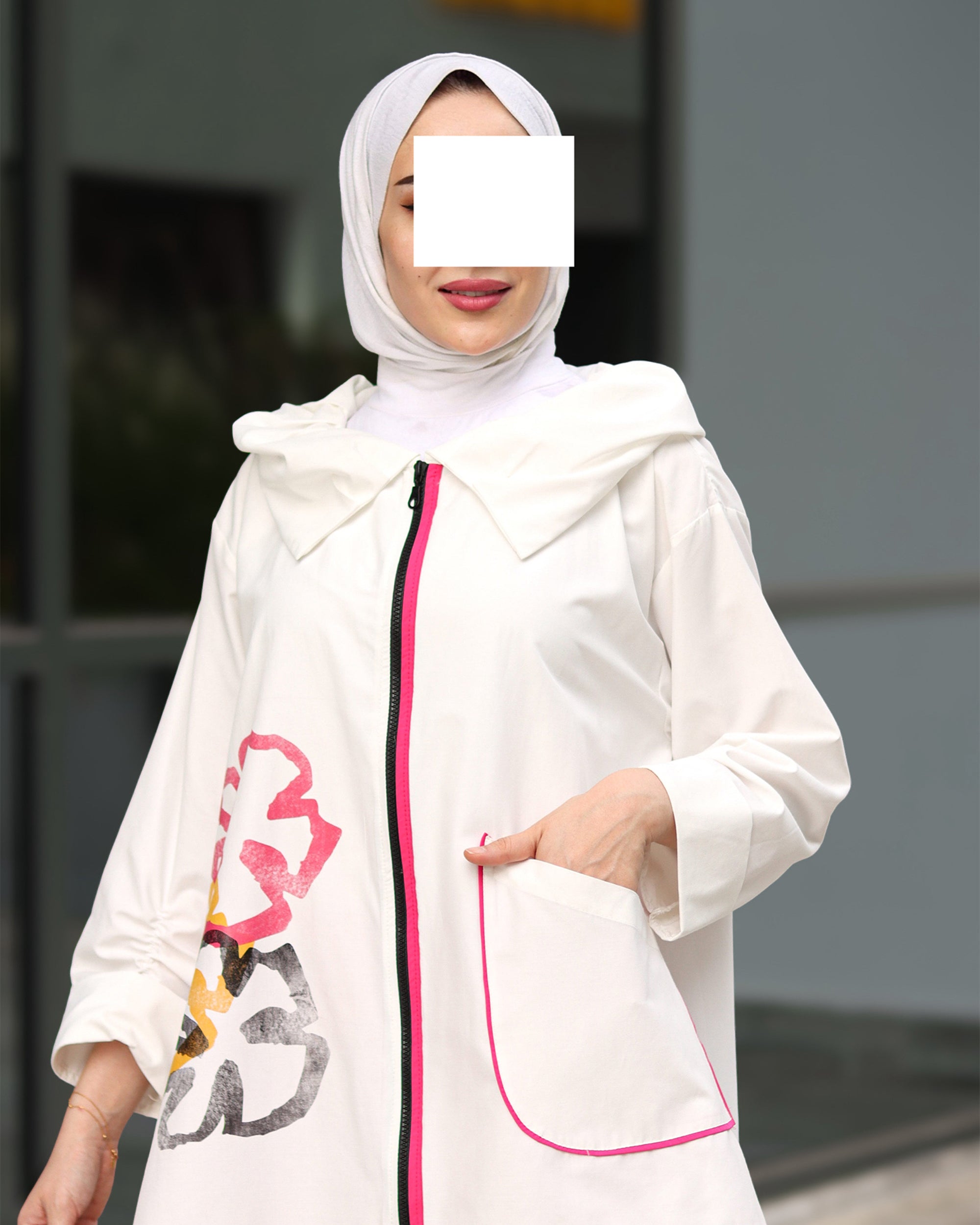 Floral Edge Poplin Jacket