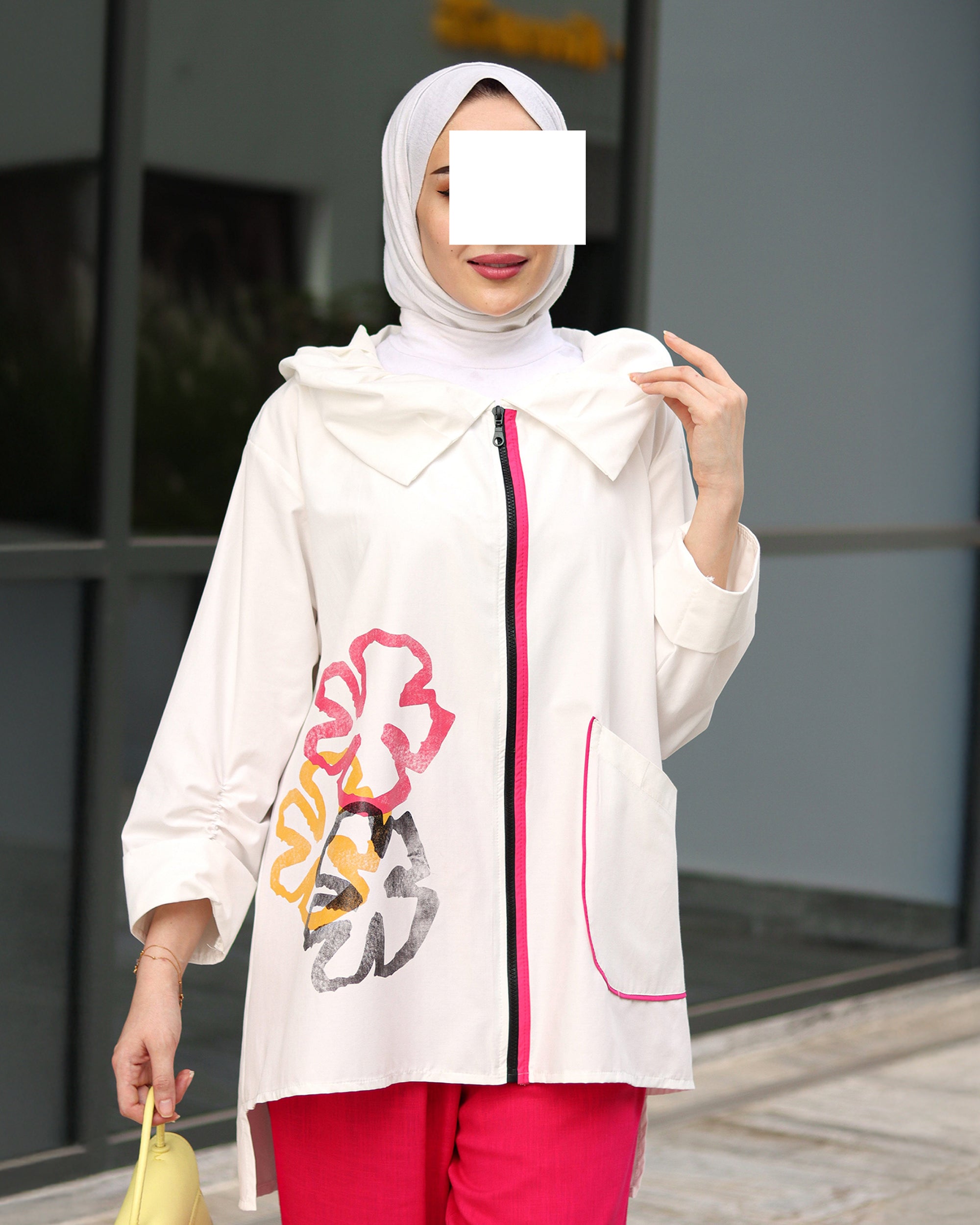 Floral Edge Poplin Jacket