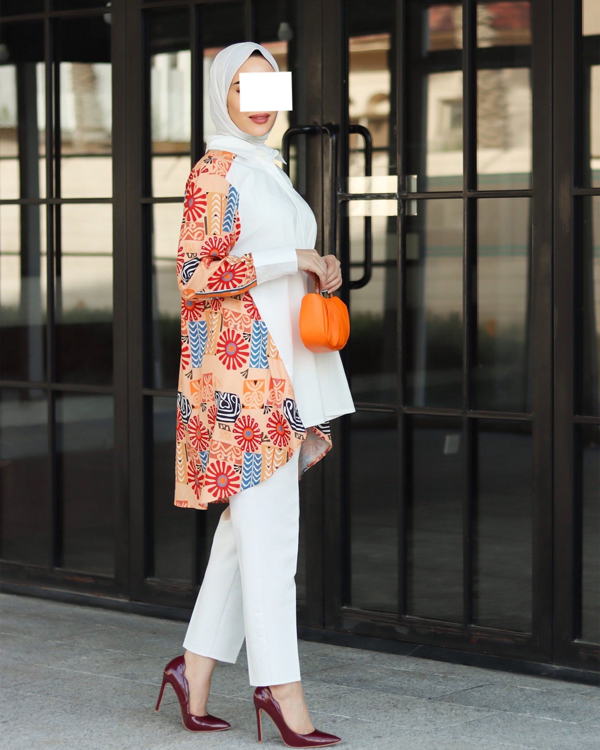 Peach Side Panel Shirt