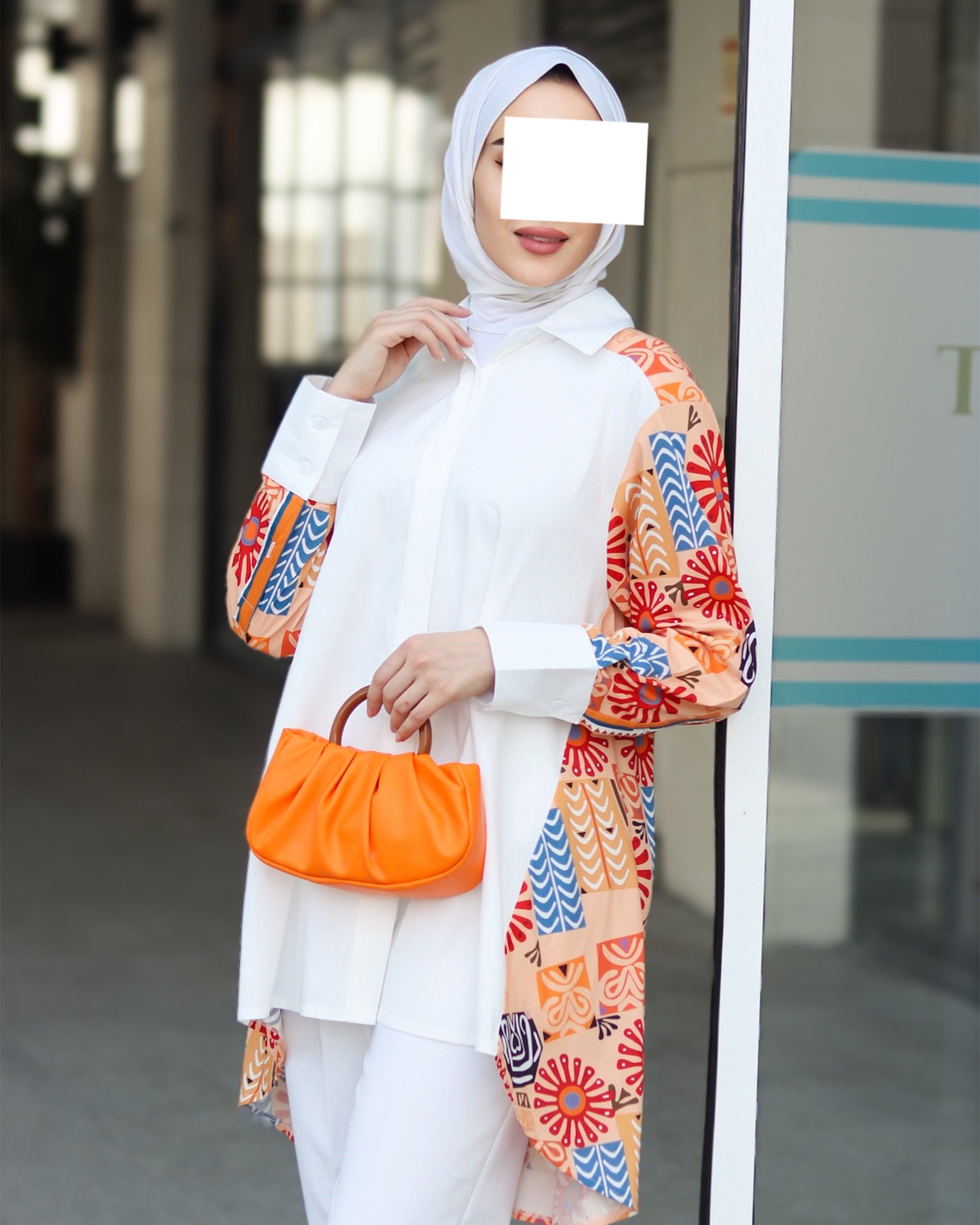 Peach Side Panel Shirt