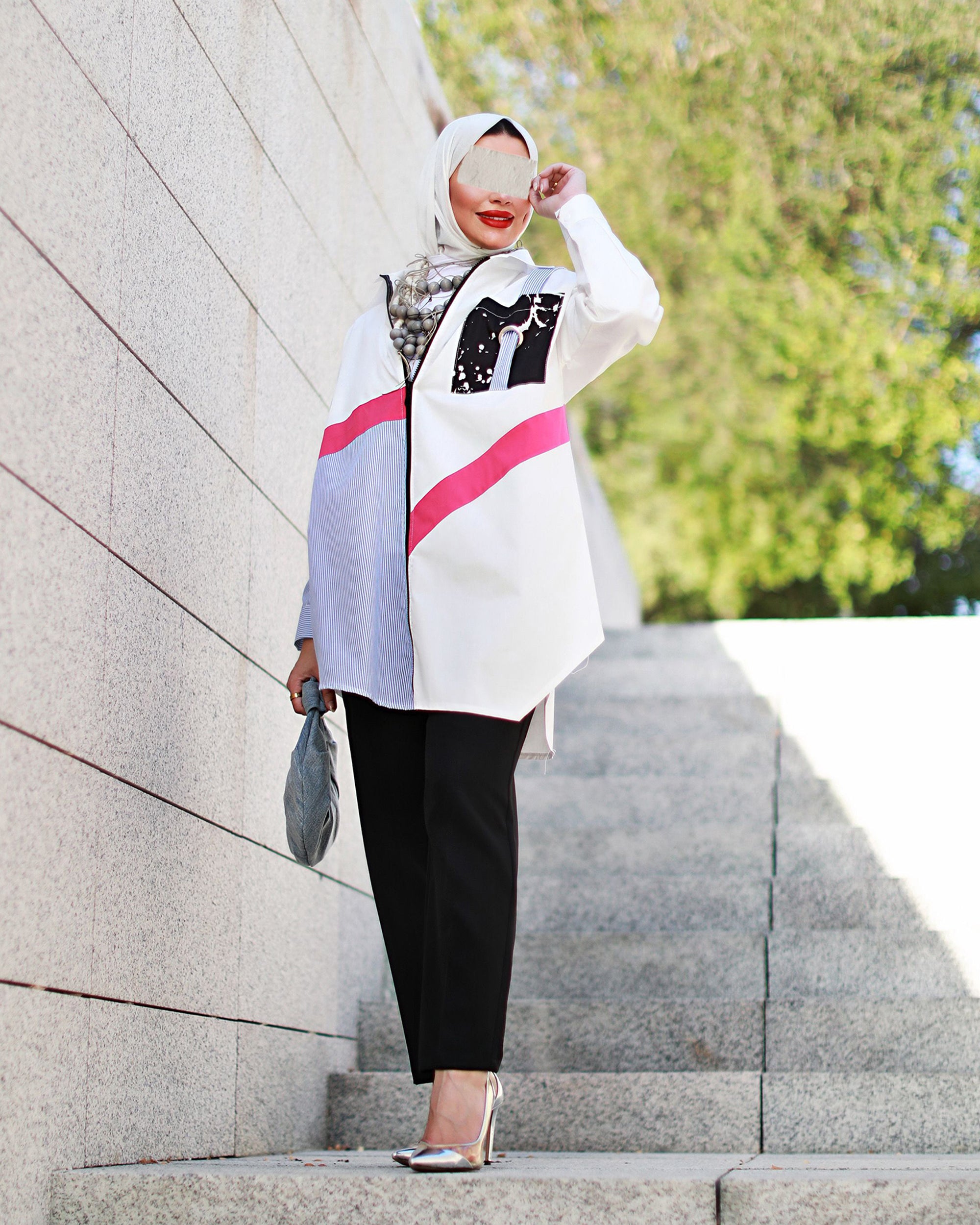 Colorblock Poplin Shirt