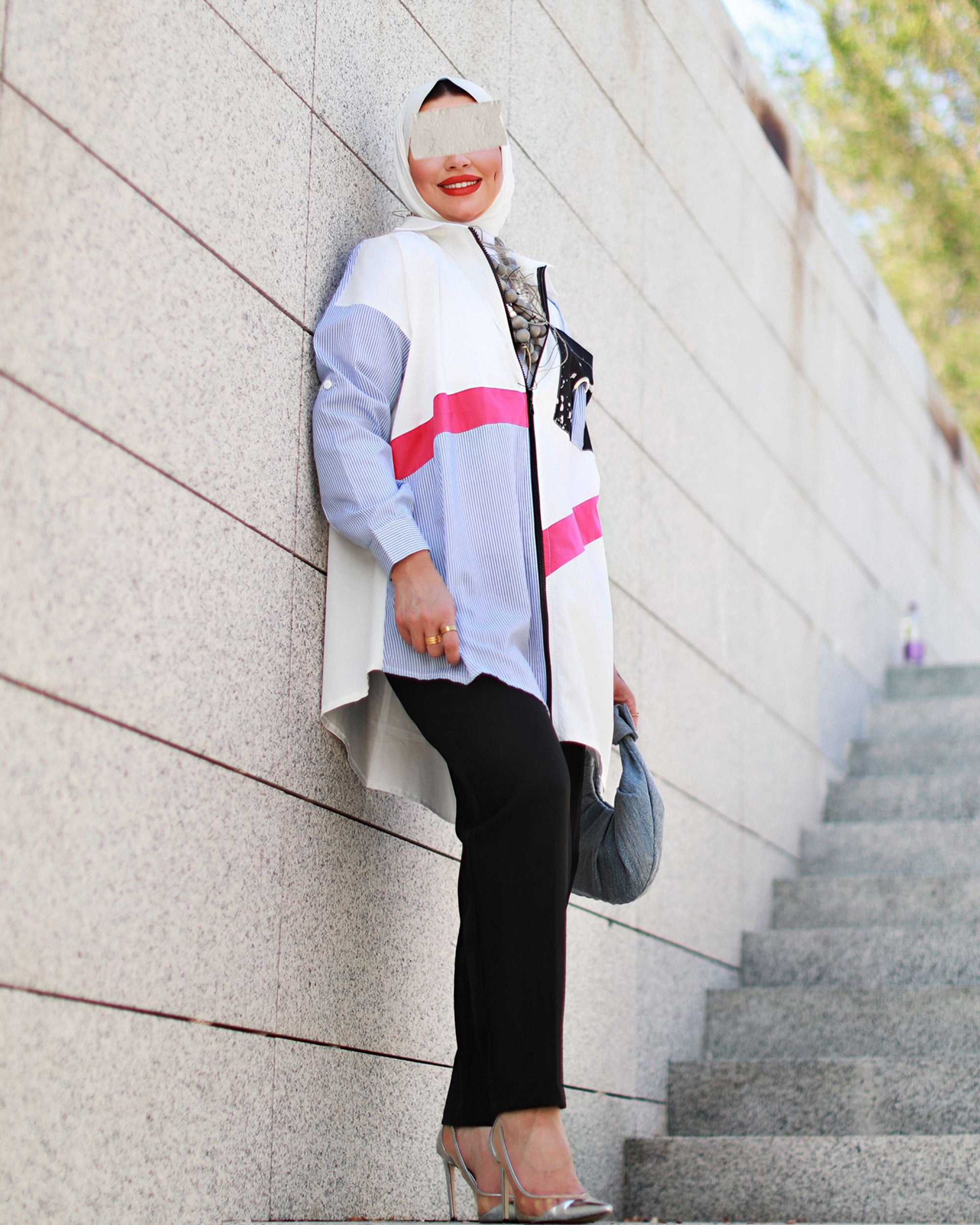Colorblock Poplin Shirt