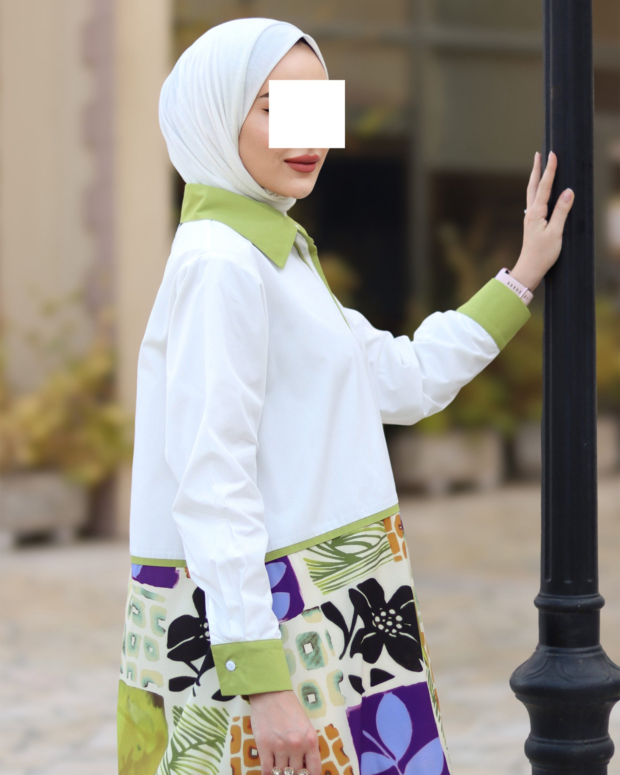 Olive Block Shirt