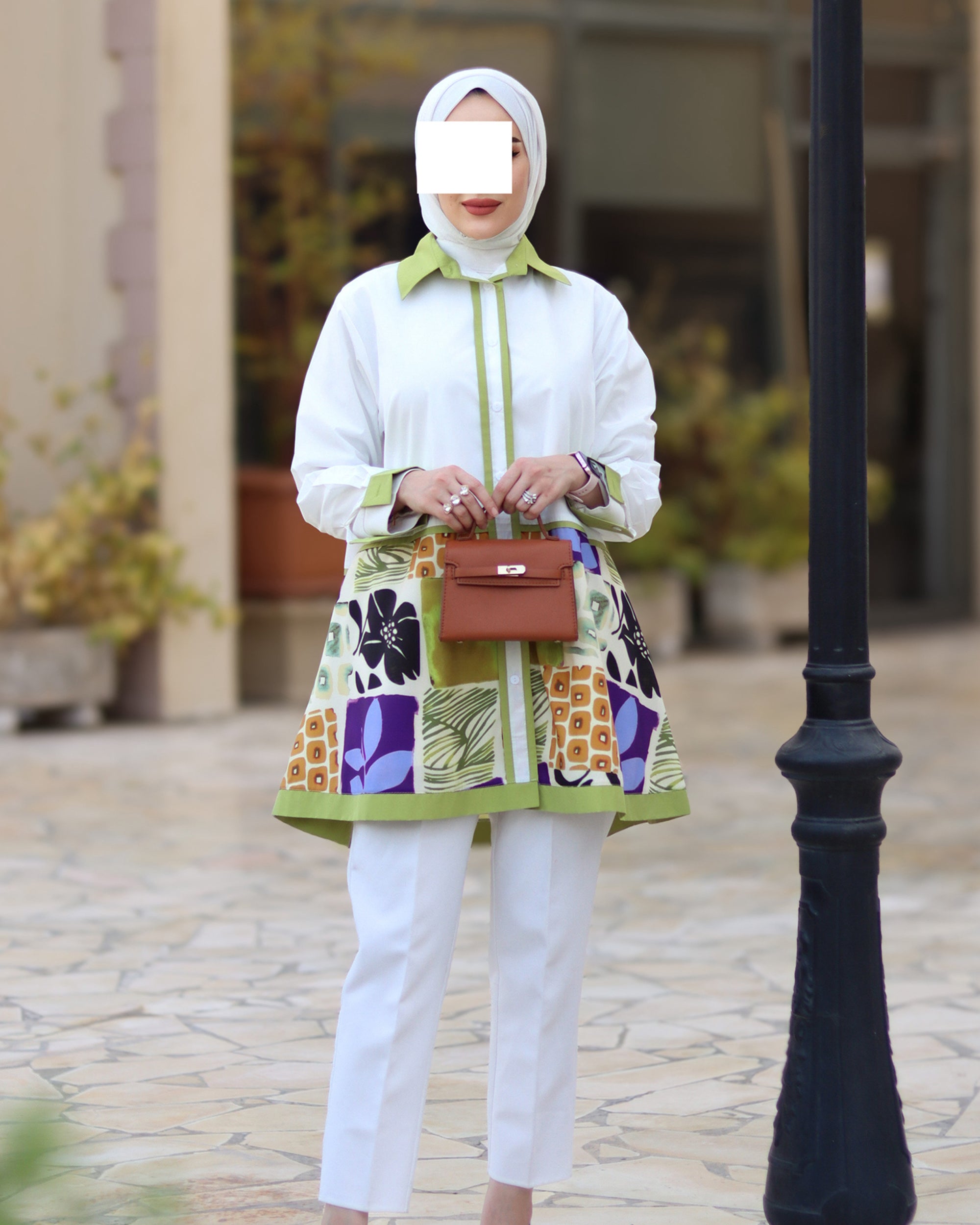 Olive Block Shirt