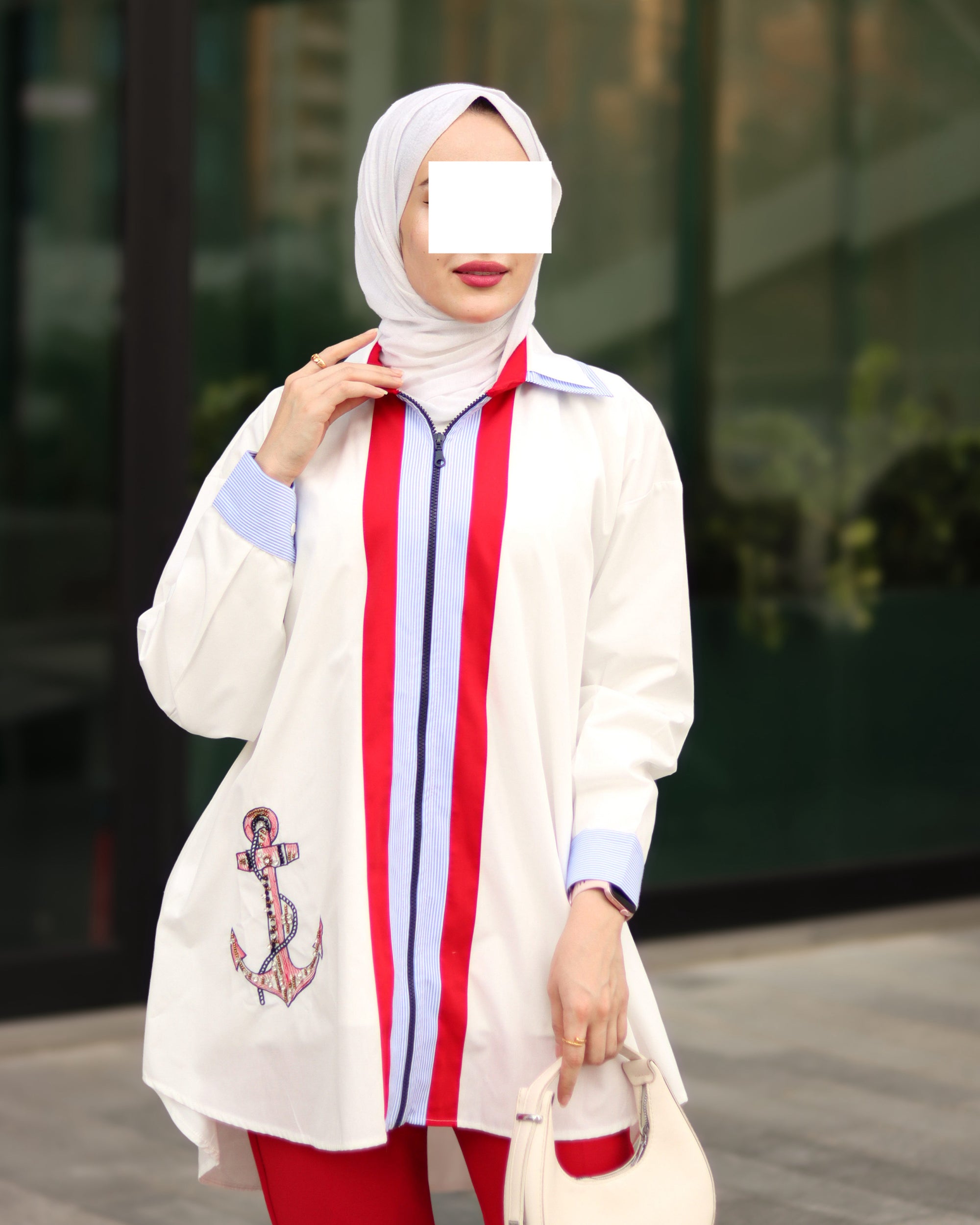 Anchor Stripe Poplin Jacket