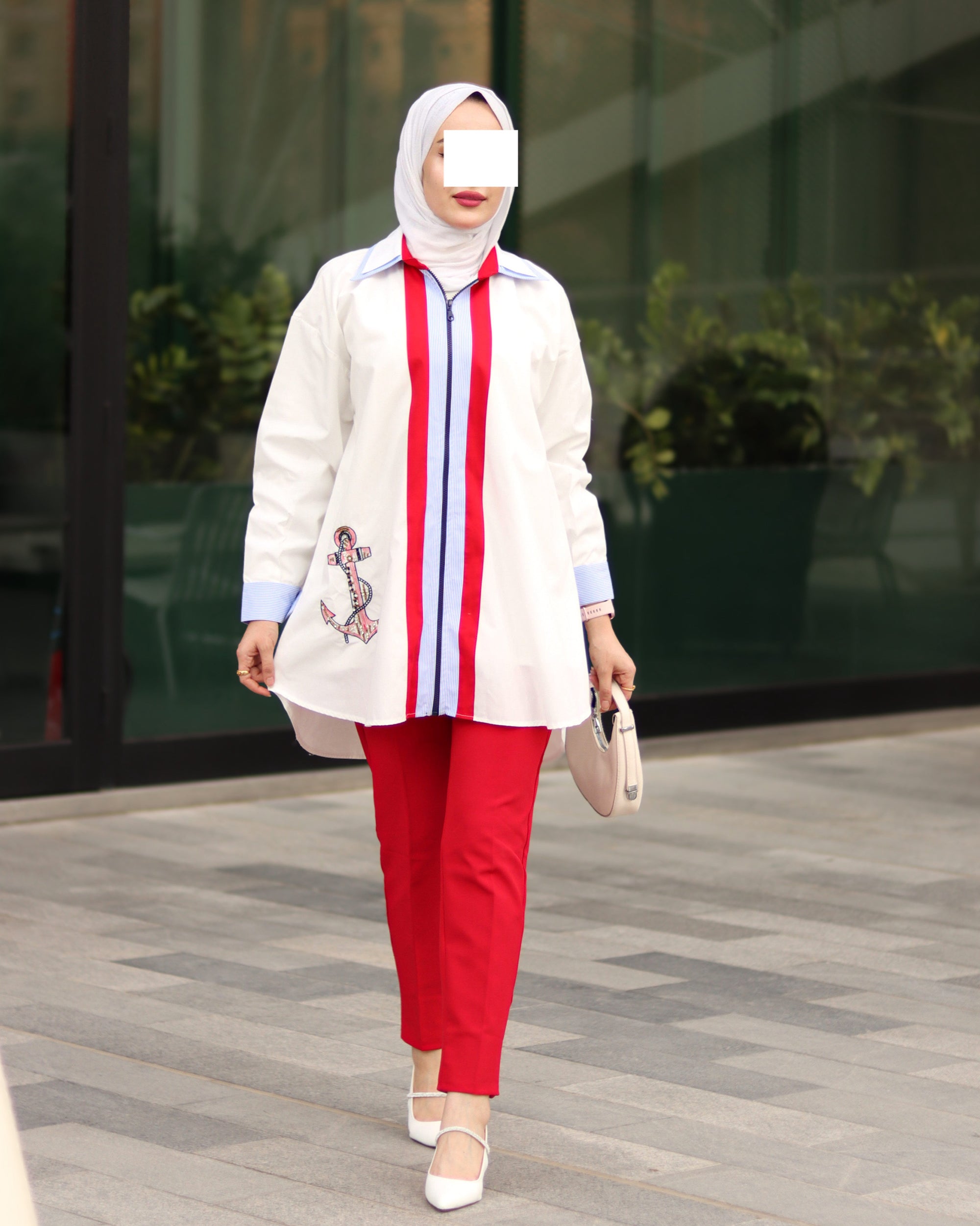 Anchor Stripe Poplin Jacket