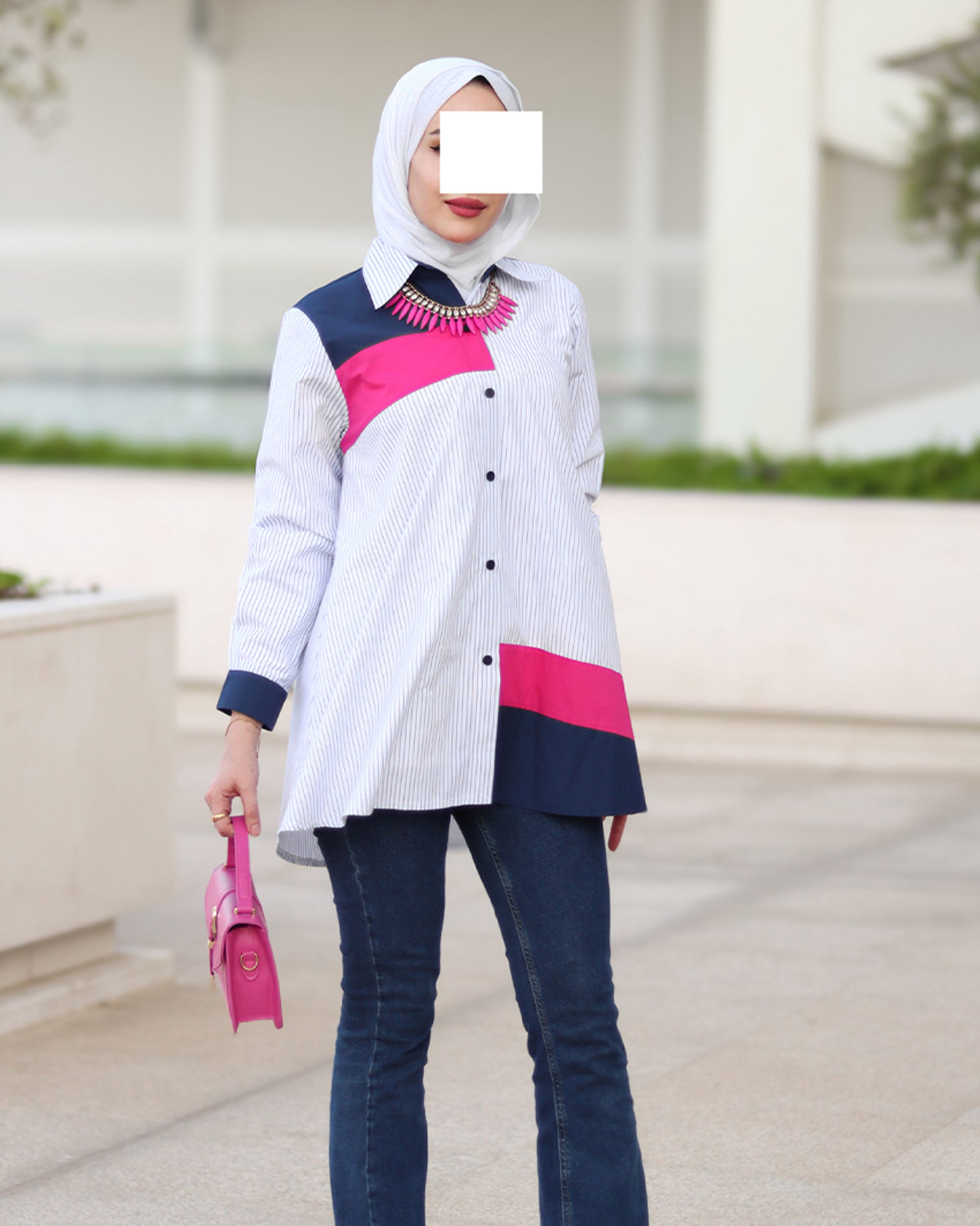 Striped Color Block Shirt