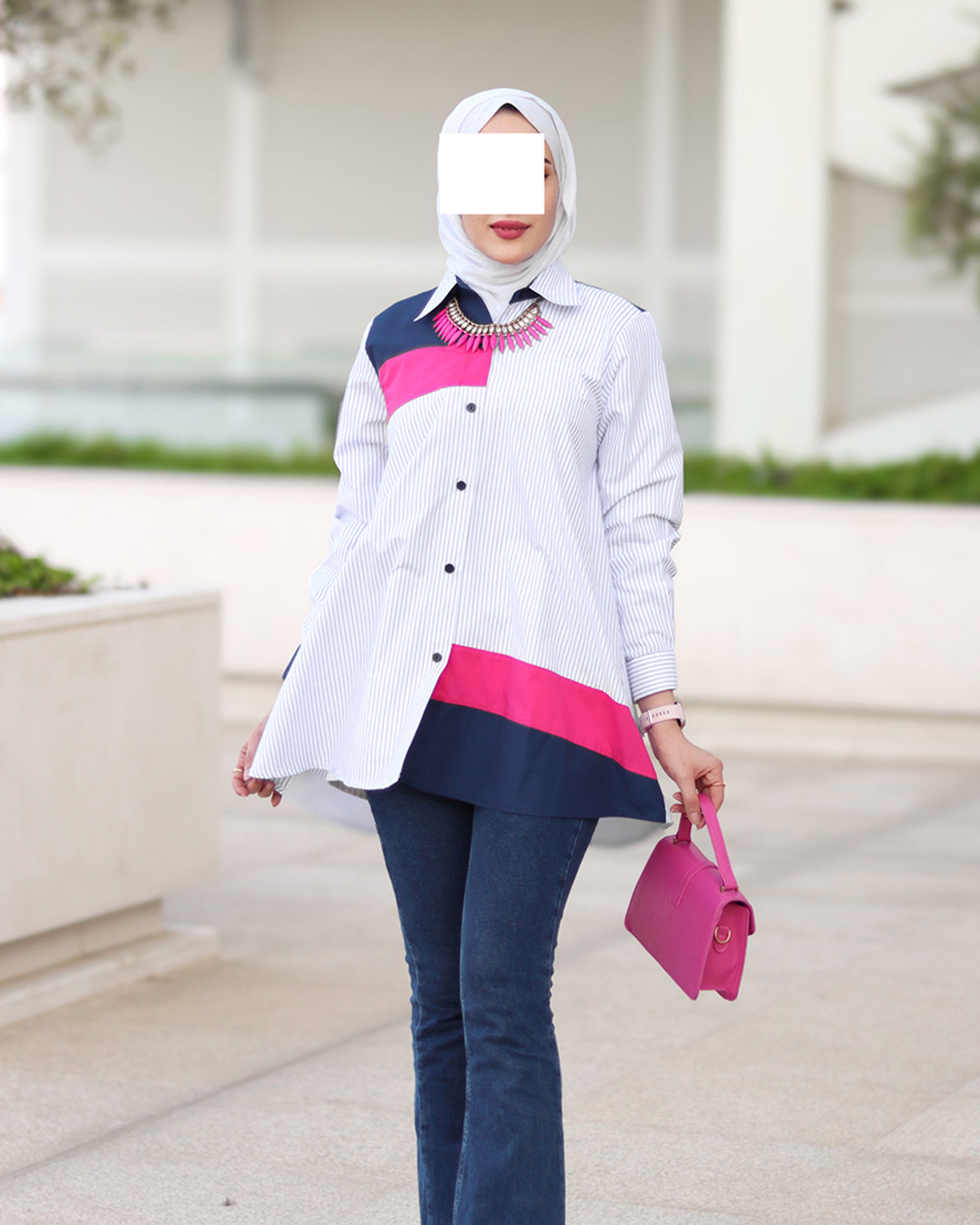 Striped Color Block Shirt