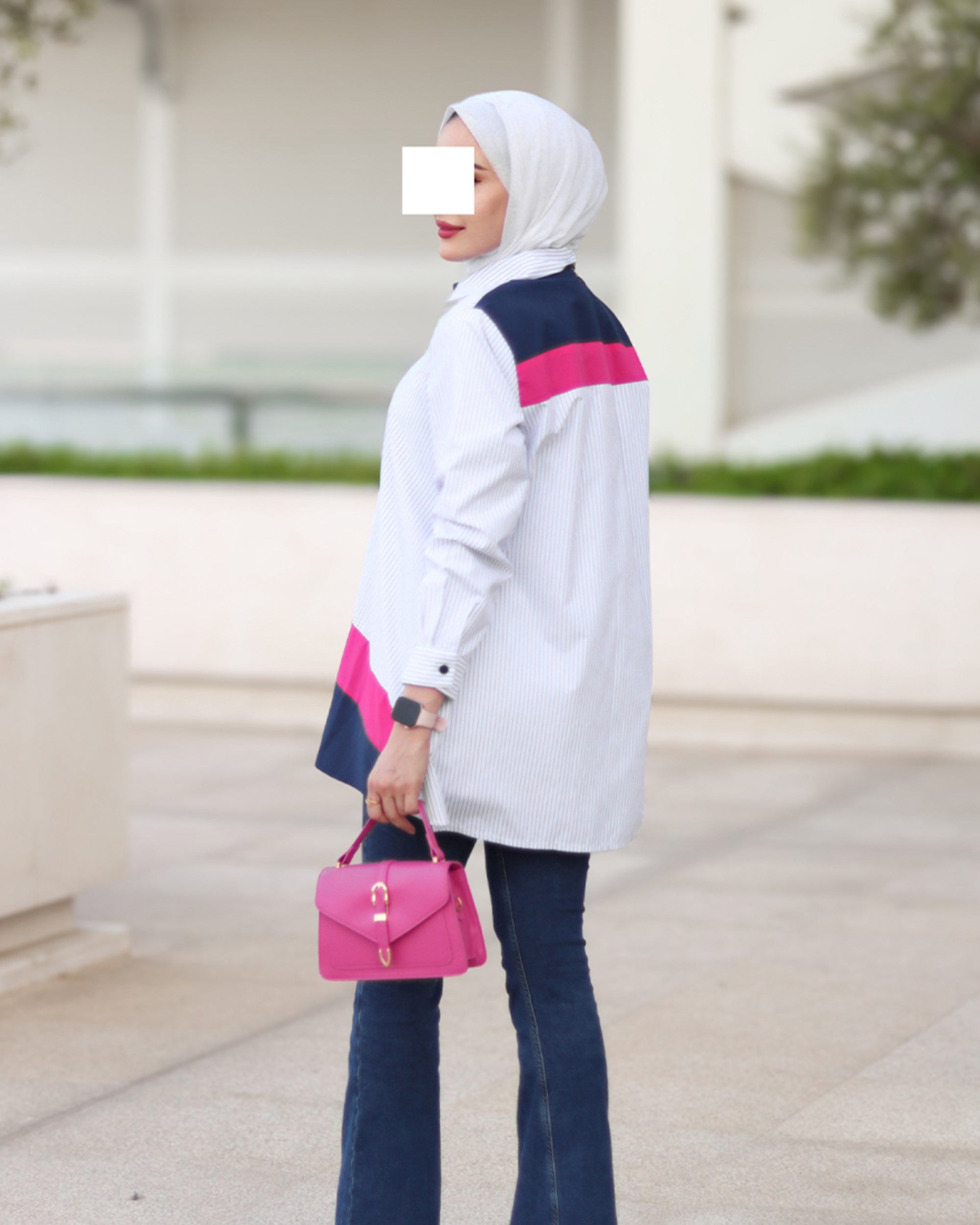 Striped Color Block Shirt