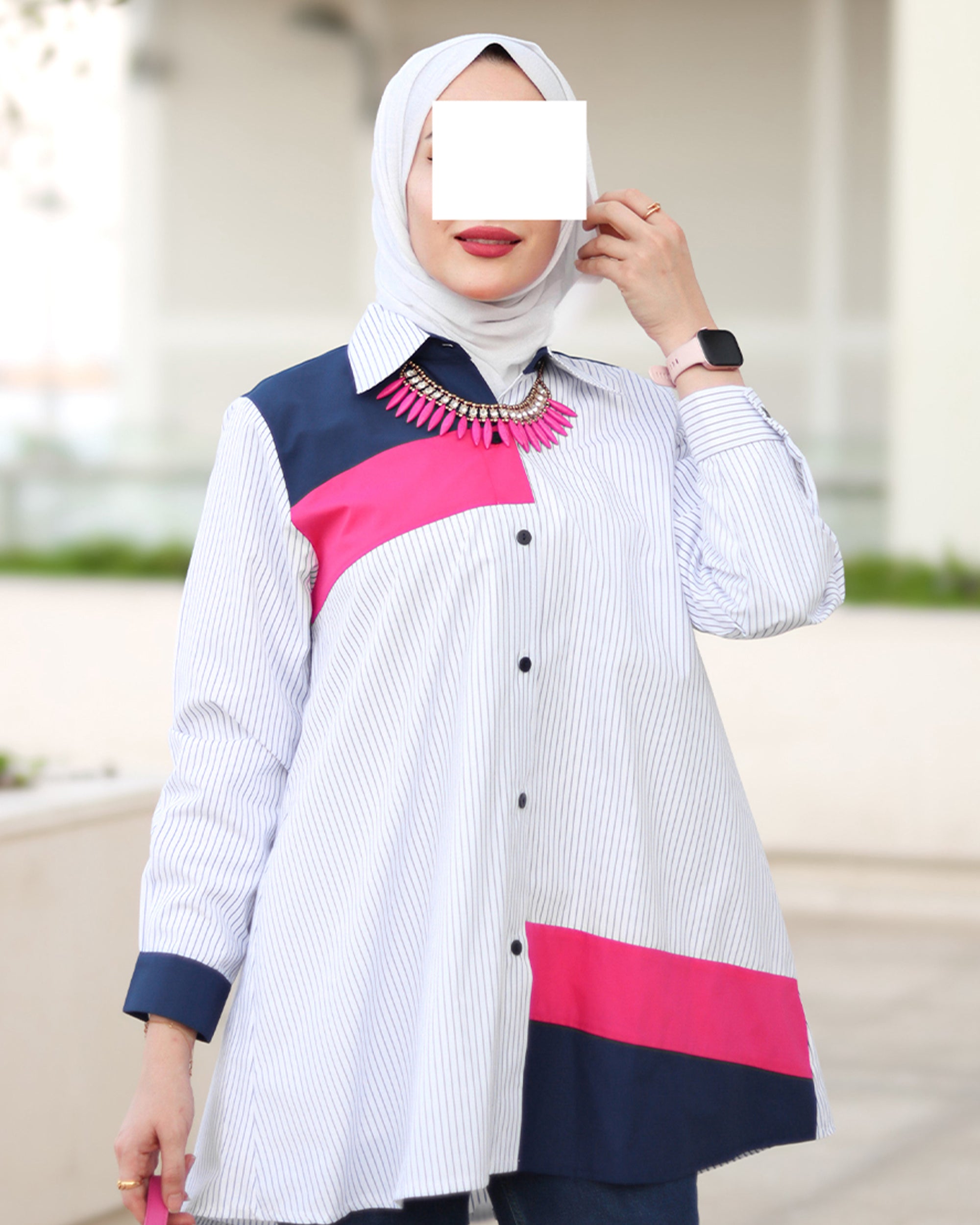 Striped Color Block Shirt