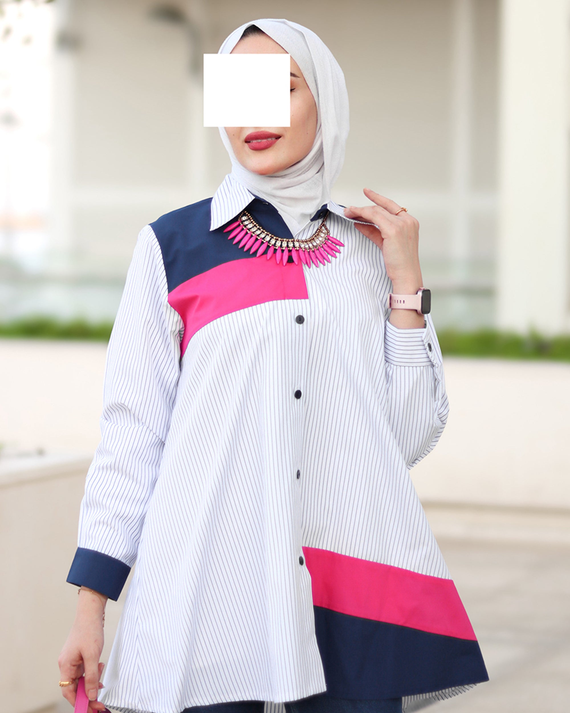 Striped Color Block Shirt