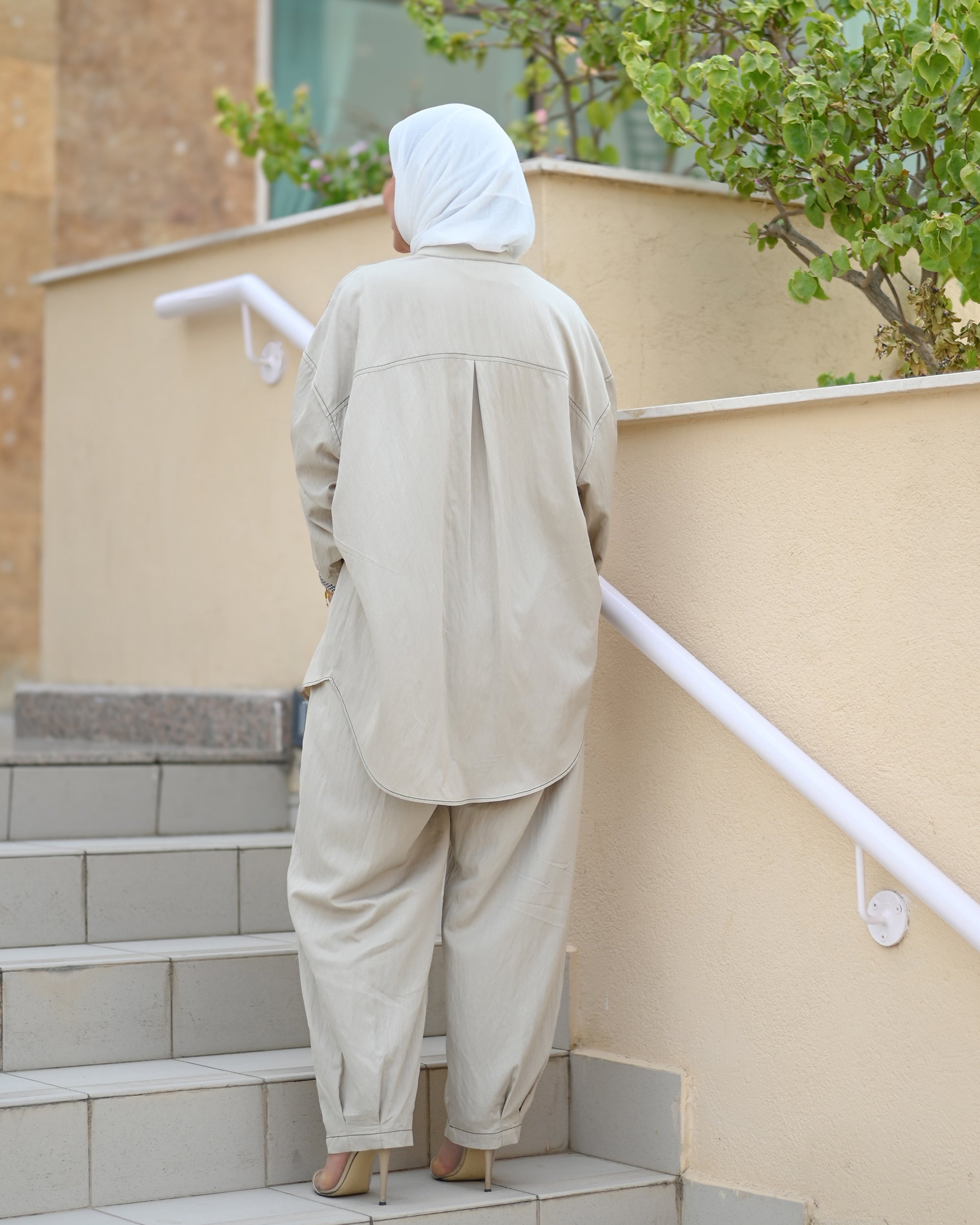 Beige Tencel Set