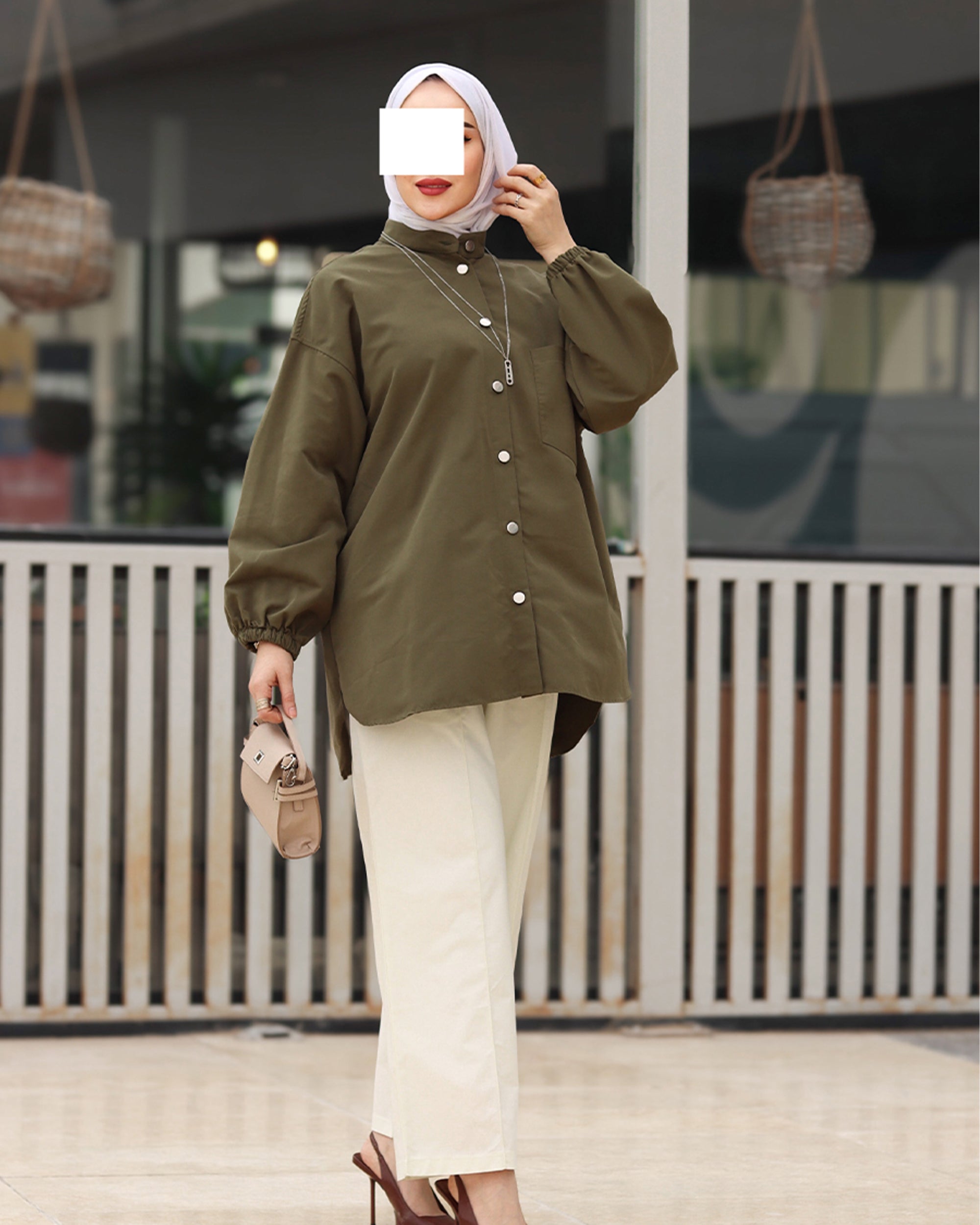 Button Poplin Shirt